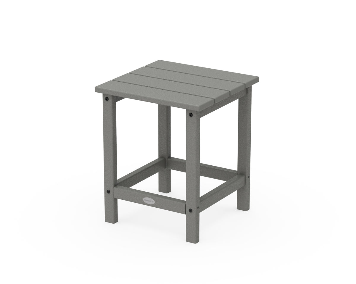 POLYWOOD Long Island 18" Side Table in Slate Grey
