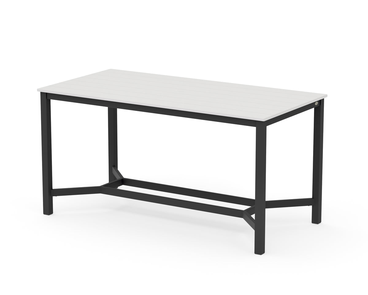 POLYWOOD Main Street 36 x 72 Counter Table in Black / Vintage White