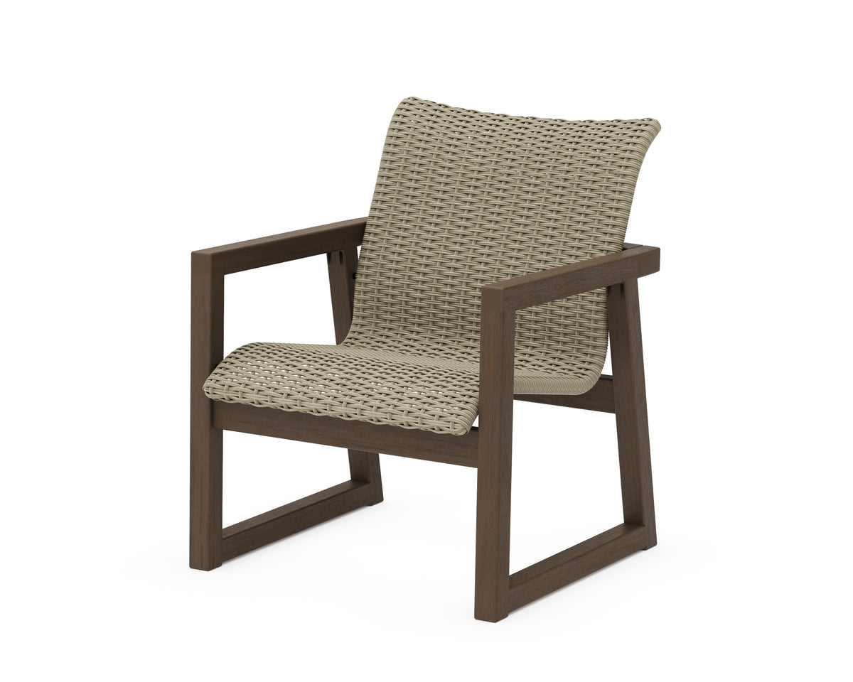 POLYWOOD EDGE Woven Lounge Chair in Kona / Dune Grass