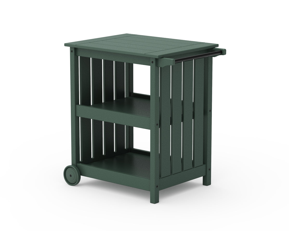 POLYWOOD Vineyard Bar Cart in Green