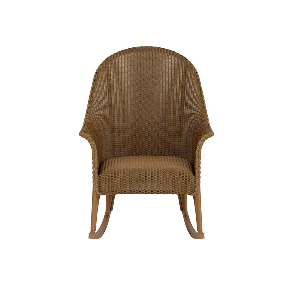 Lloyd Flanders All Seasons High Back Porch Rocker with Padded Seat, lifestyle photo 2