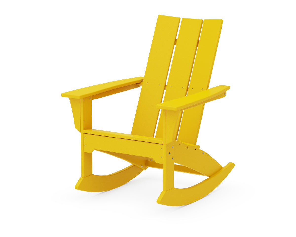 POLYWOOD Modern Adirondack Rocker in Lemon