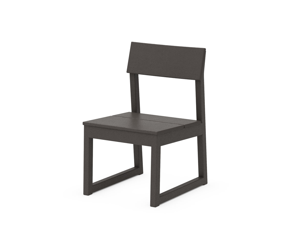 POLYWOOD EDGE Dining Side Chair in Vintage Coffee