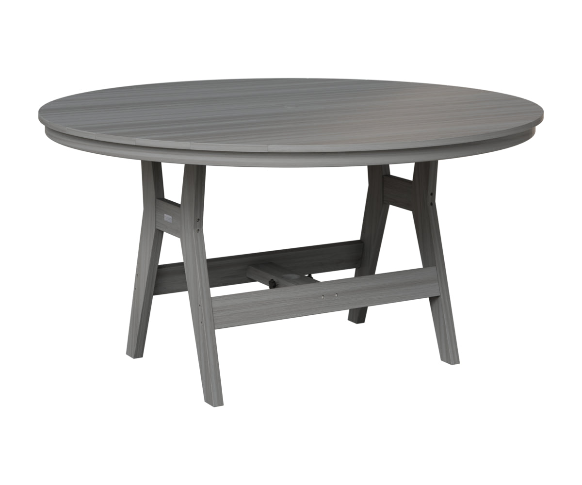 Berlin Gardens Harbor 60" Round Table in Driftwood Gray