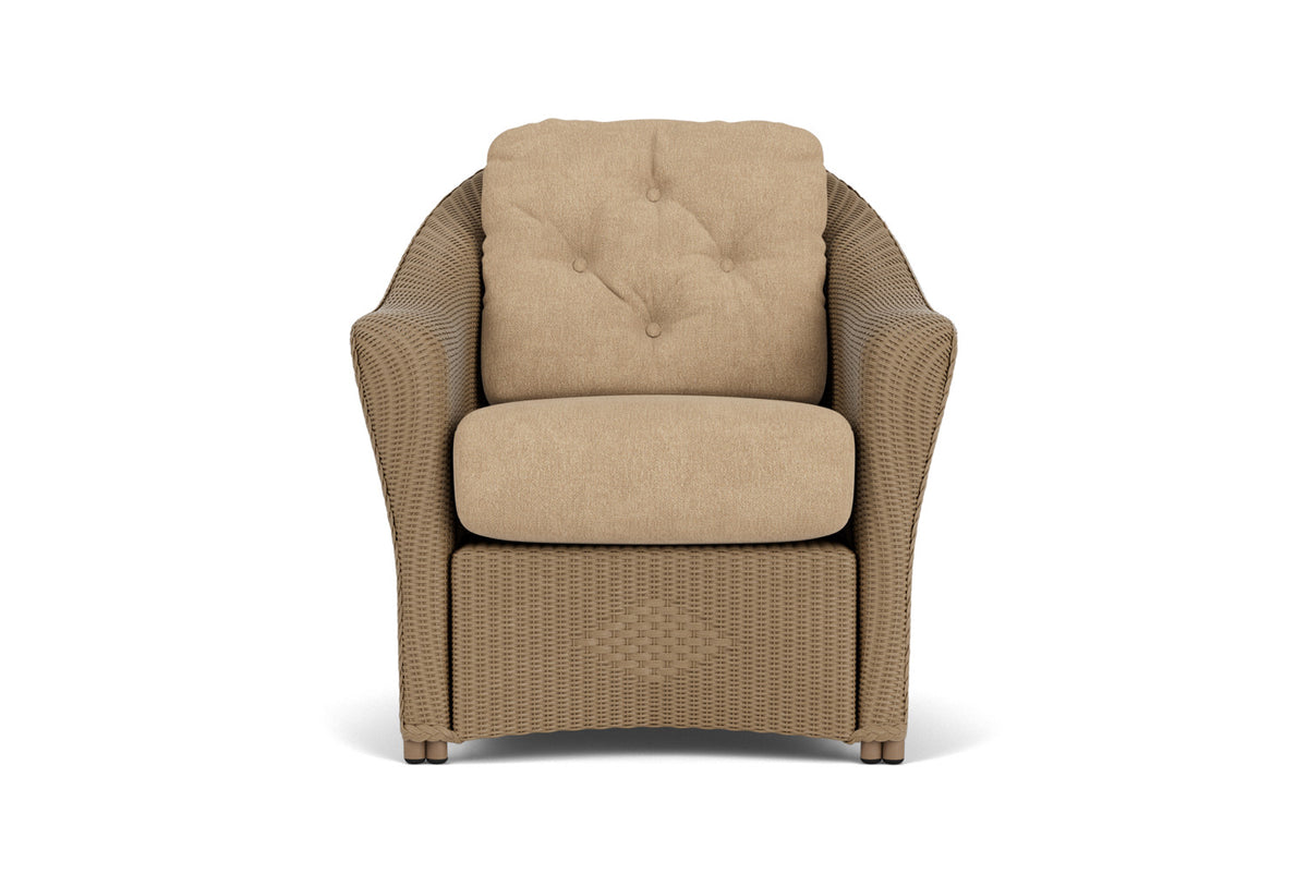 Lloyd Flanders Reflections Lounge Chair in Fawn with Hayden Sand fabric