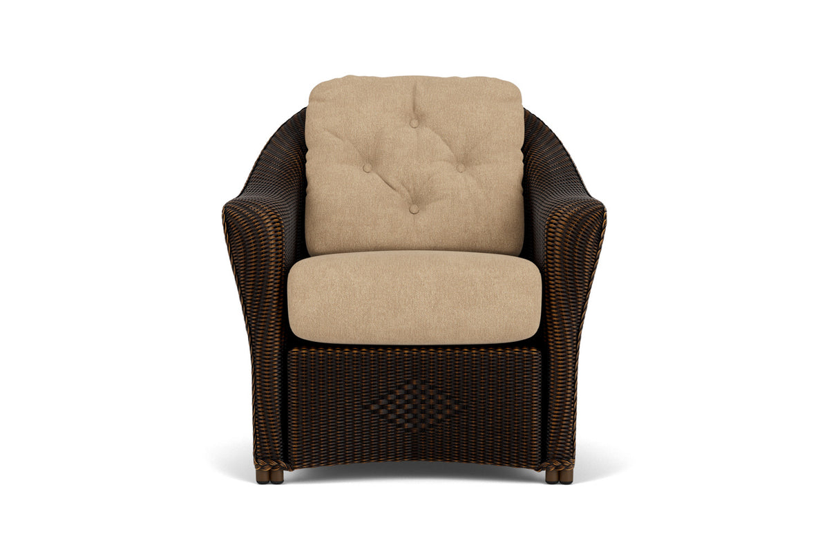 Lloyd Flanders Reflections Lounge Chair in Mink with Hayden Sand fabric