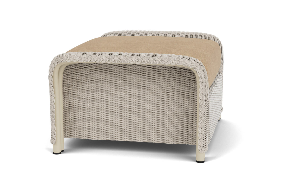 Lloyd Flanders Reflections Ottoman in Linen with Hayden Sand fabric, view 4