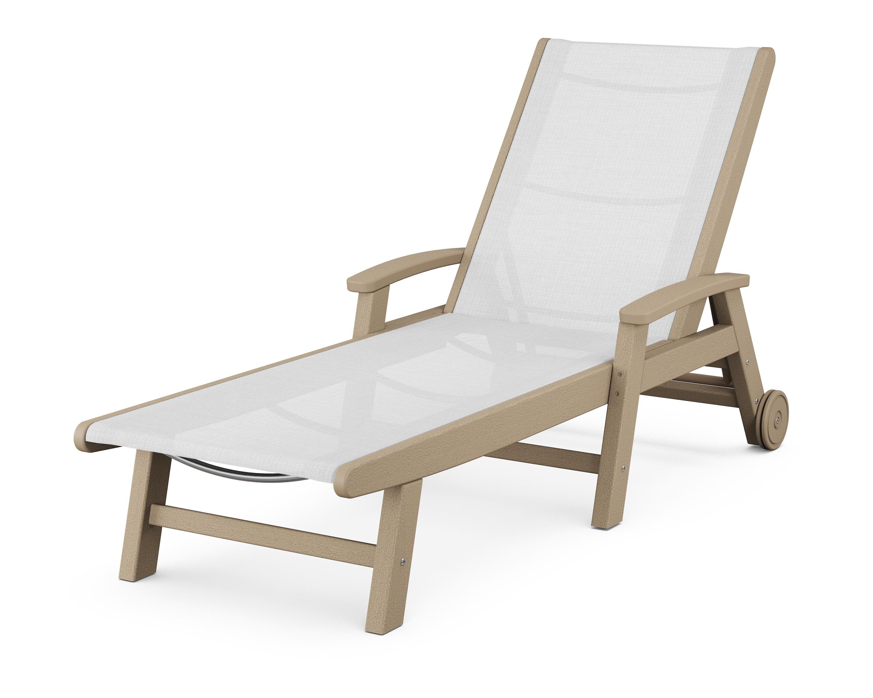 POLYWOOD Coastal Chaise with Wheels
