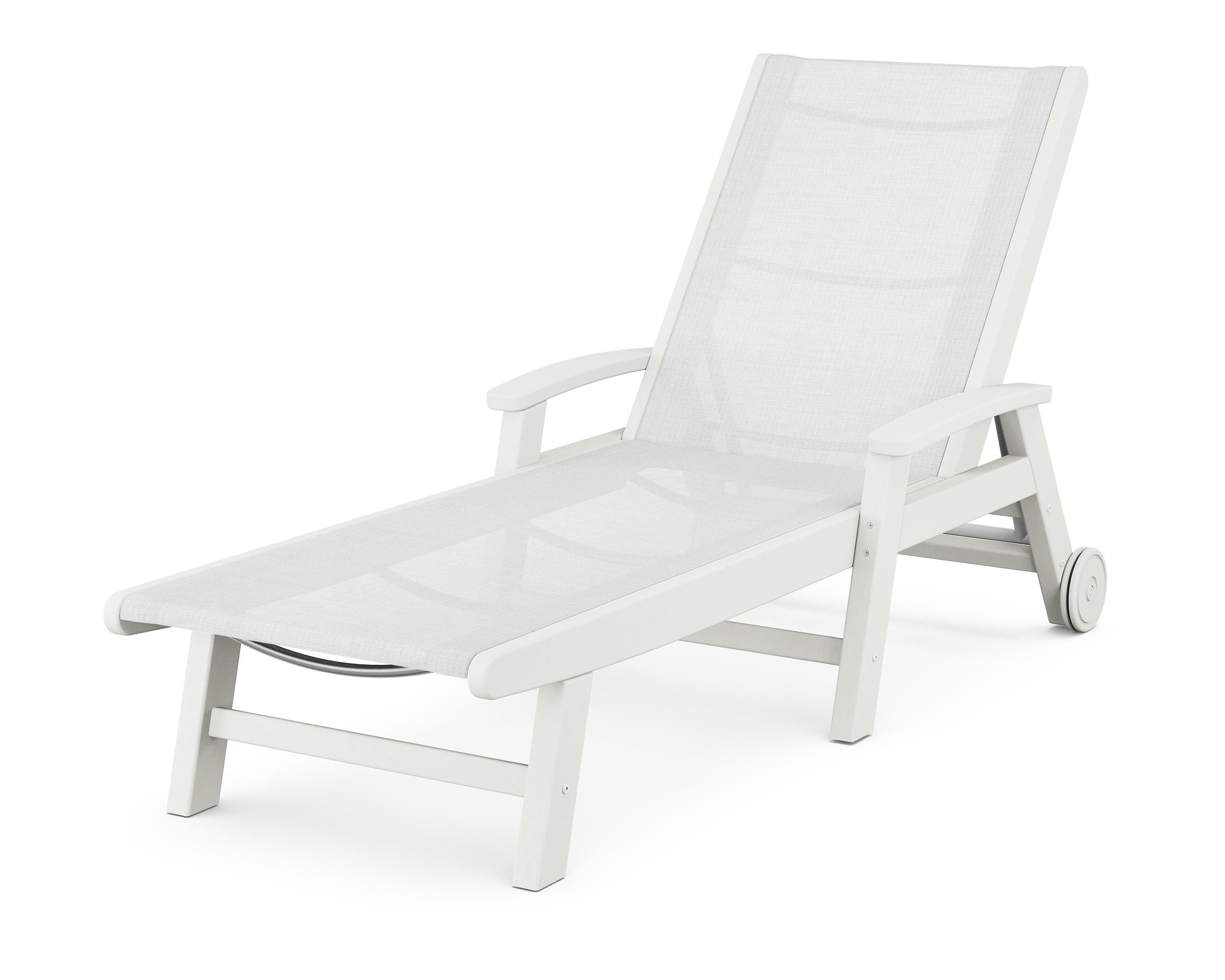 POLYWOOD Coastal Chaise with Wheels