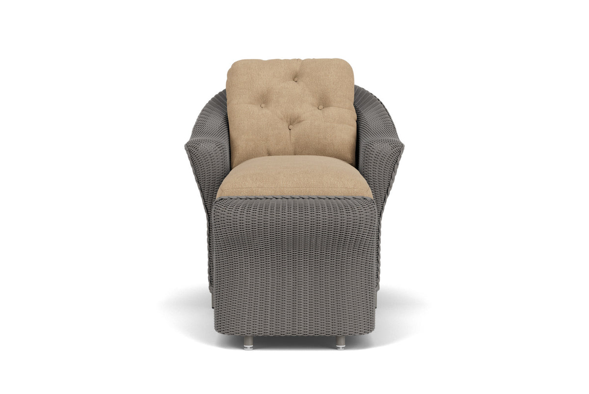 Lloyd Flanders Reflections Day Chaise in Pewter with Hayden Sand fabric