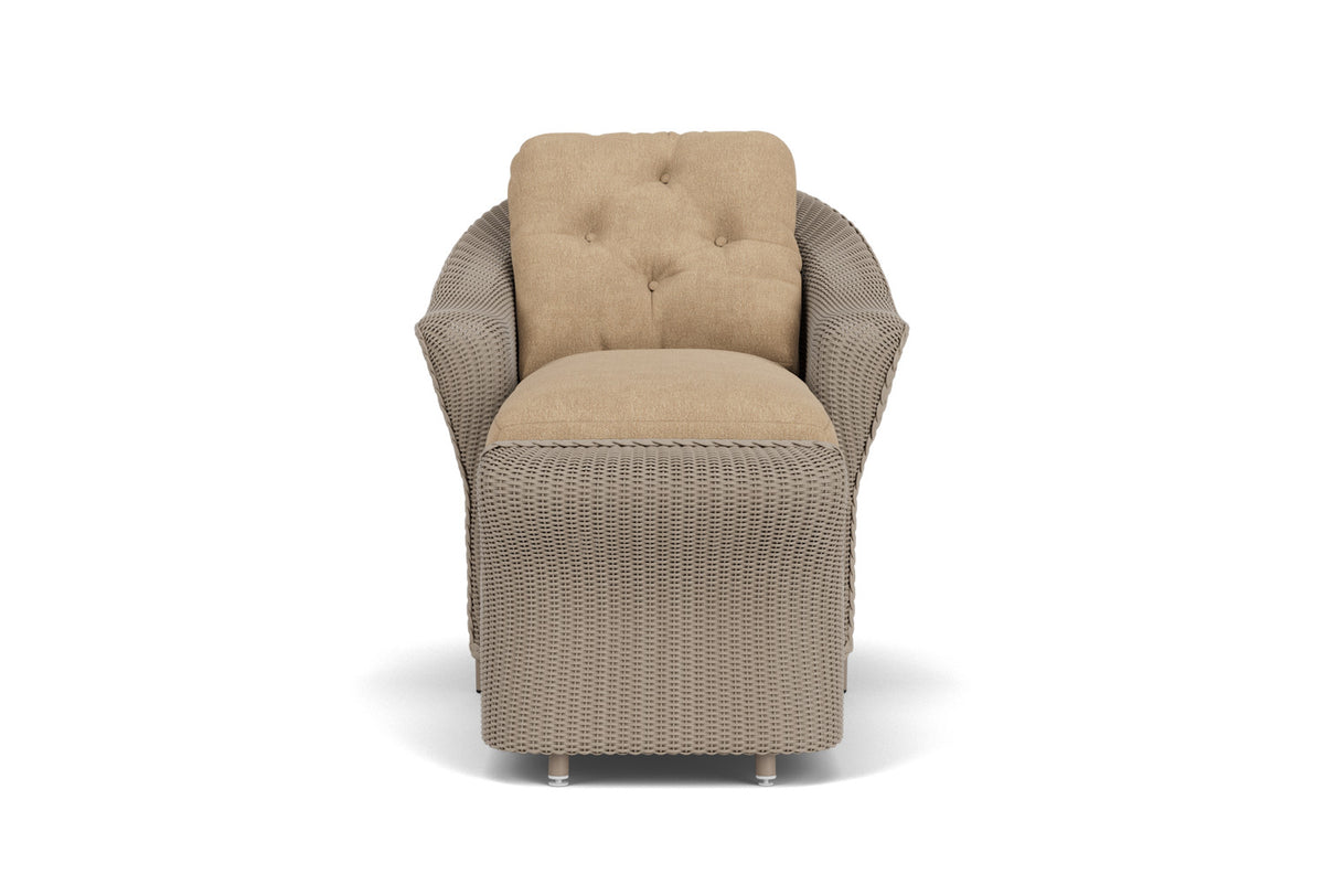 Lloyd Flanders Reflections Day Chaise in French Beige with Hayden Sand fabric