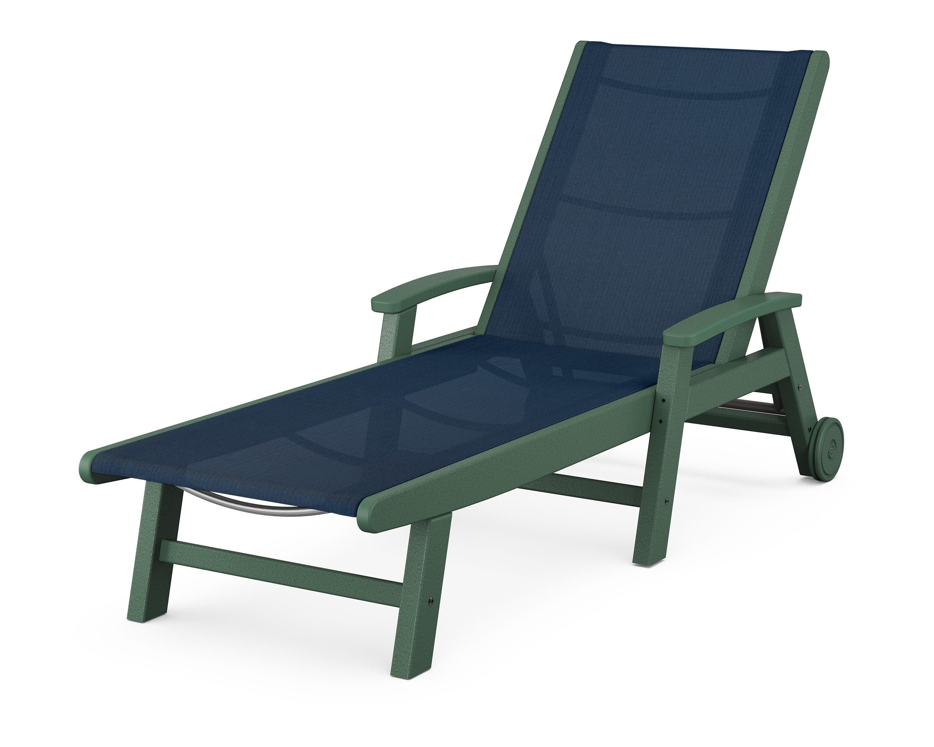 POLYWOOD Coastal Chaise with Wheels