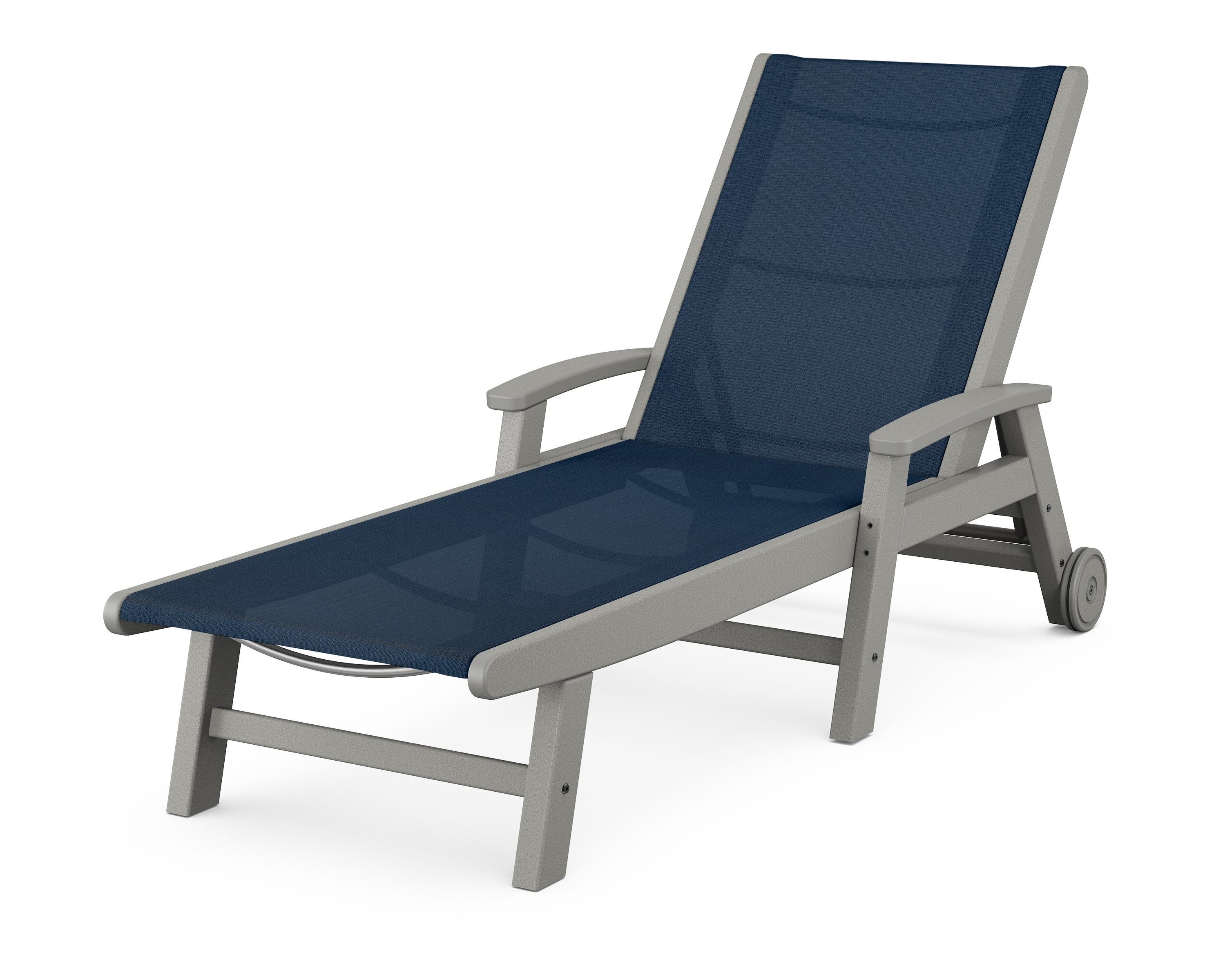 POLYWOOD Coastal Chaise with Wheels