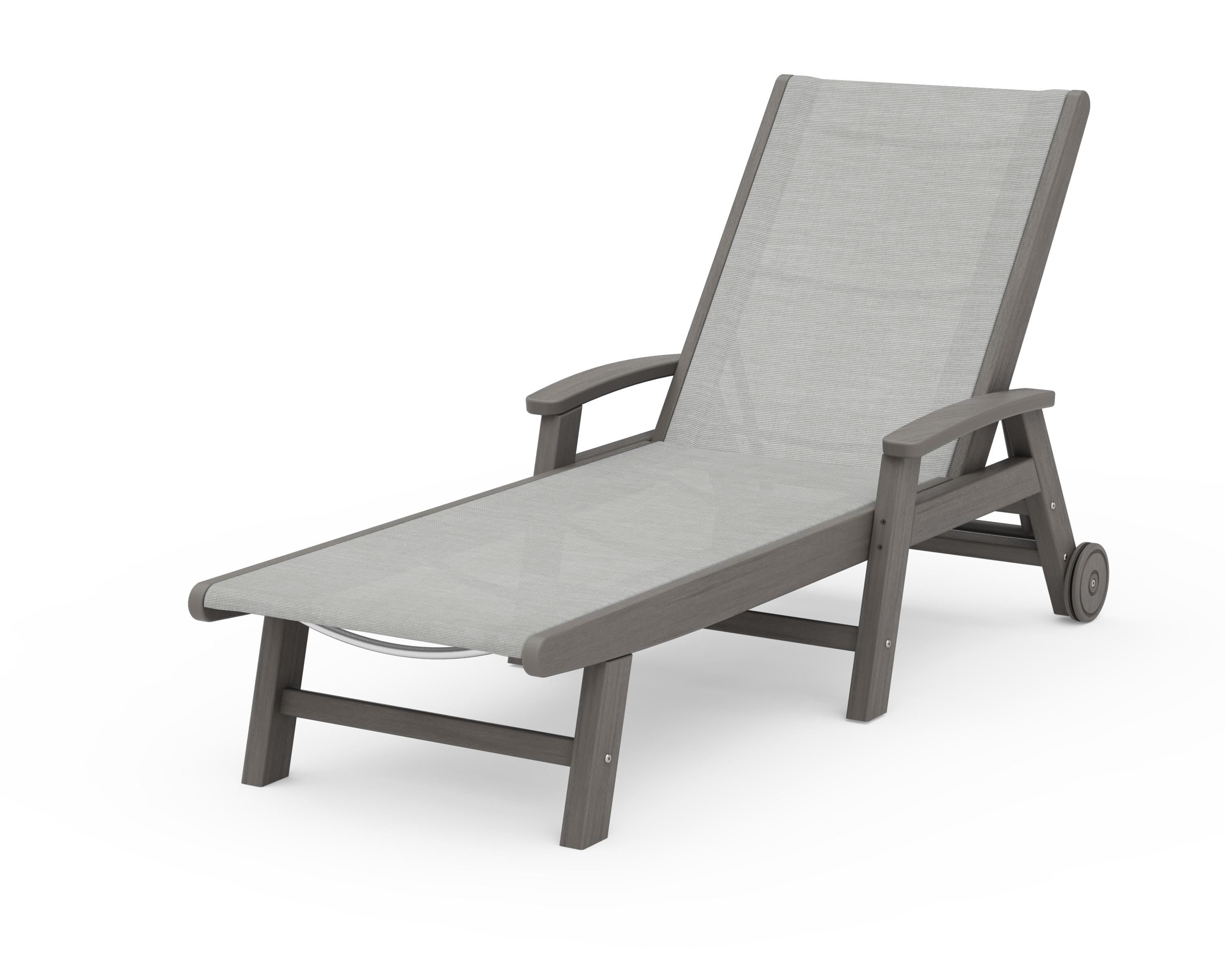 POLYWOOD Coastal Chaise with Wheels