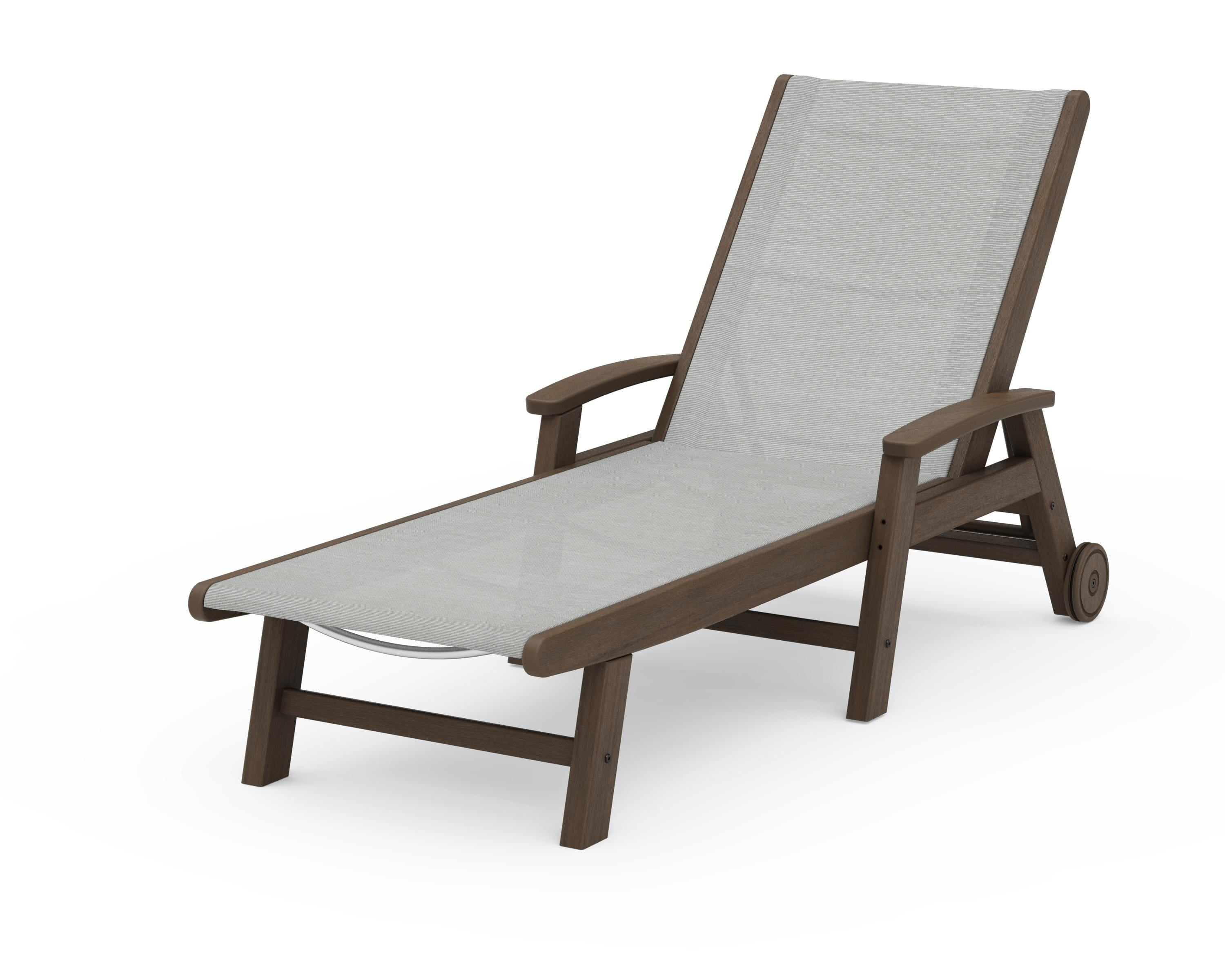 POLYWOOD Coastal Chaise with Wheels