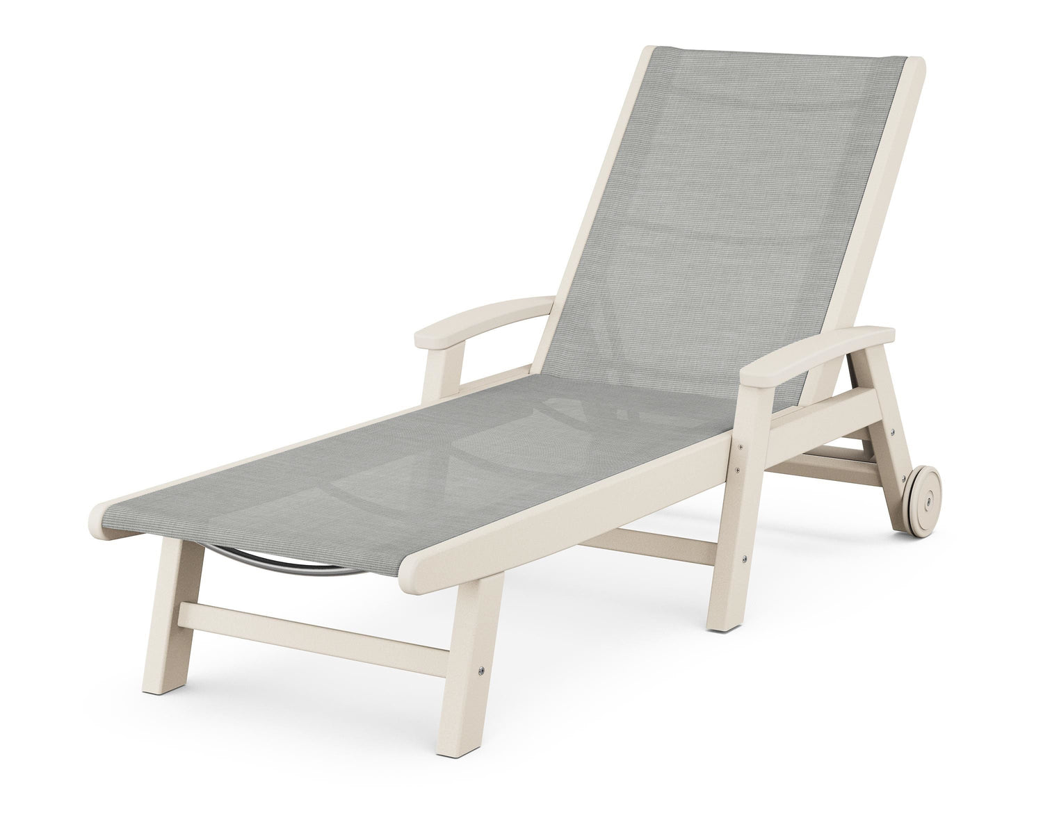 POLYWOOD Coastal Chaise with Wheels