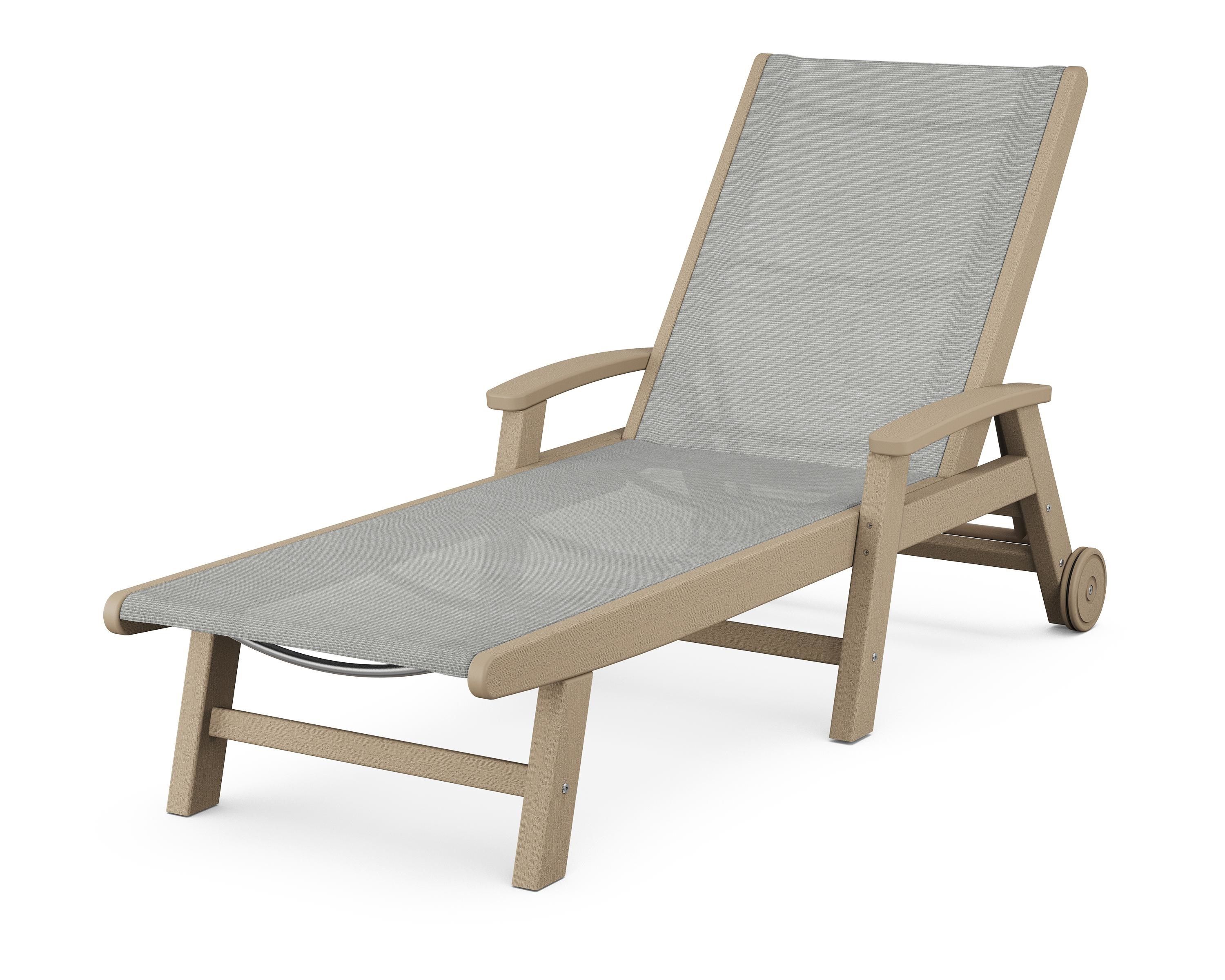 POLYWOOD Coastal Chaise with Wheels