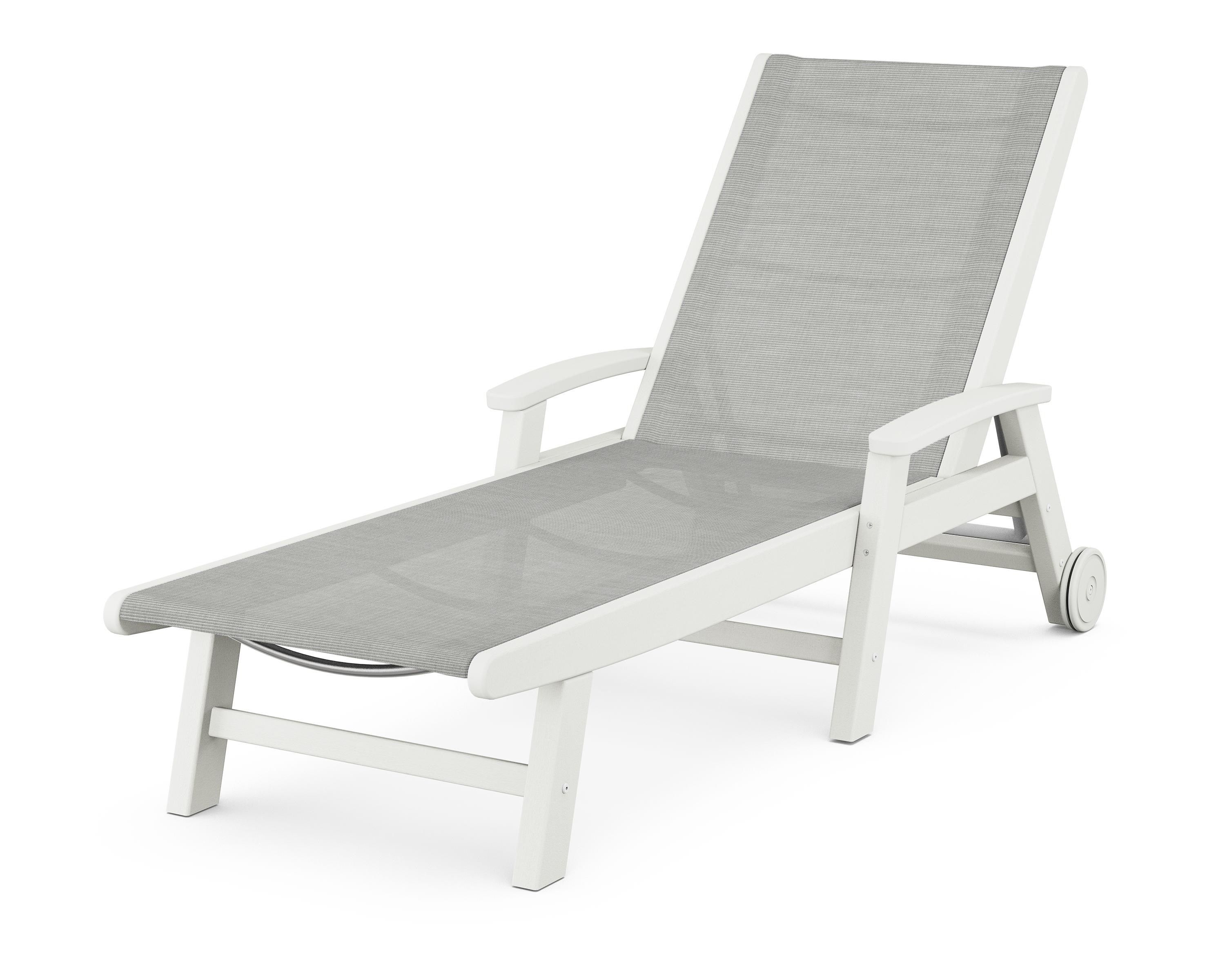 POLYWOOD Coastal Chaise with Wheels