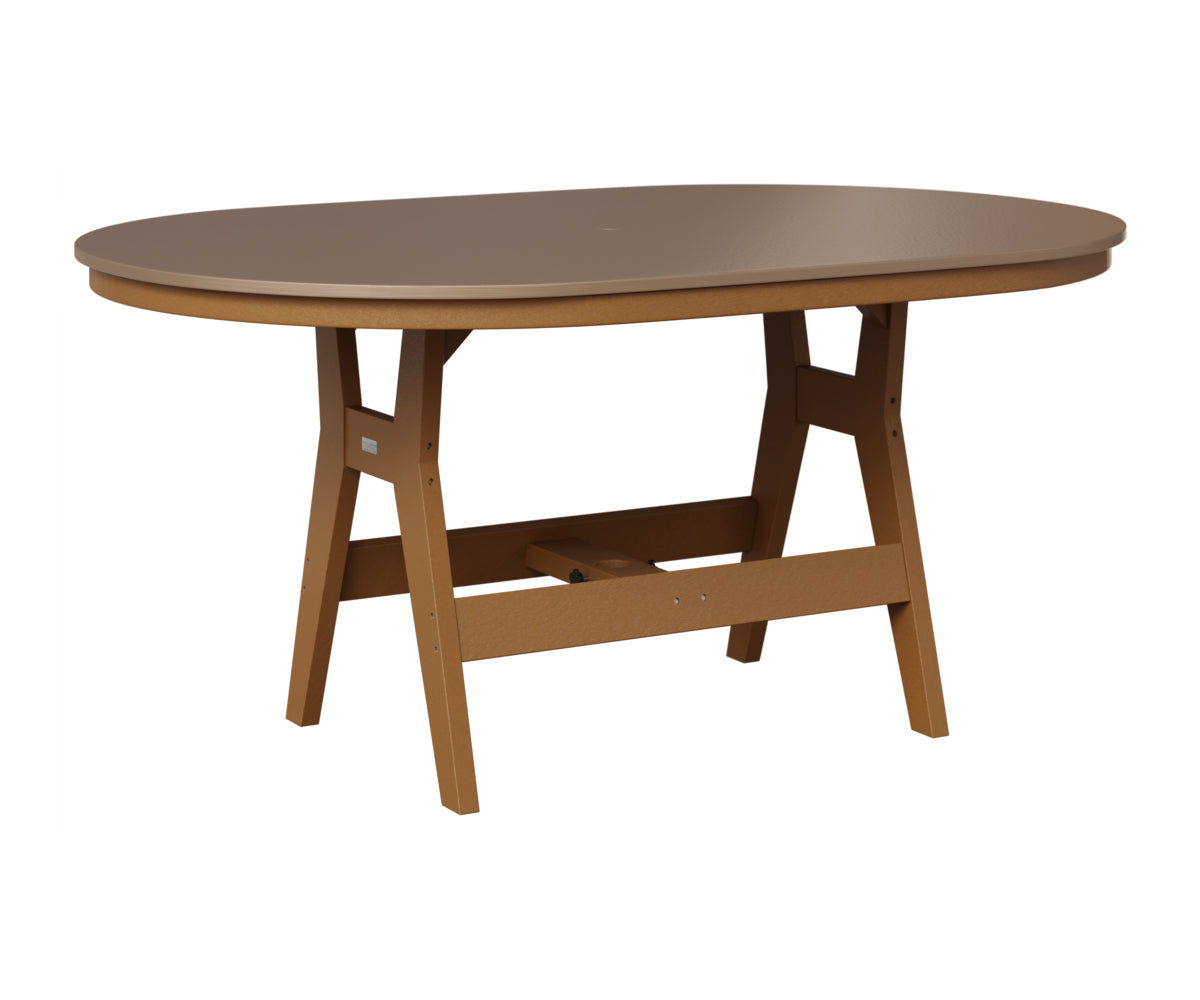 Berlin Gardens Harbor 44" x 64" Oblong Table in Cedar, Hammered Bronze top