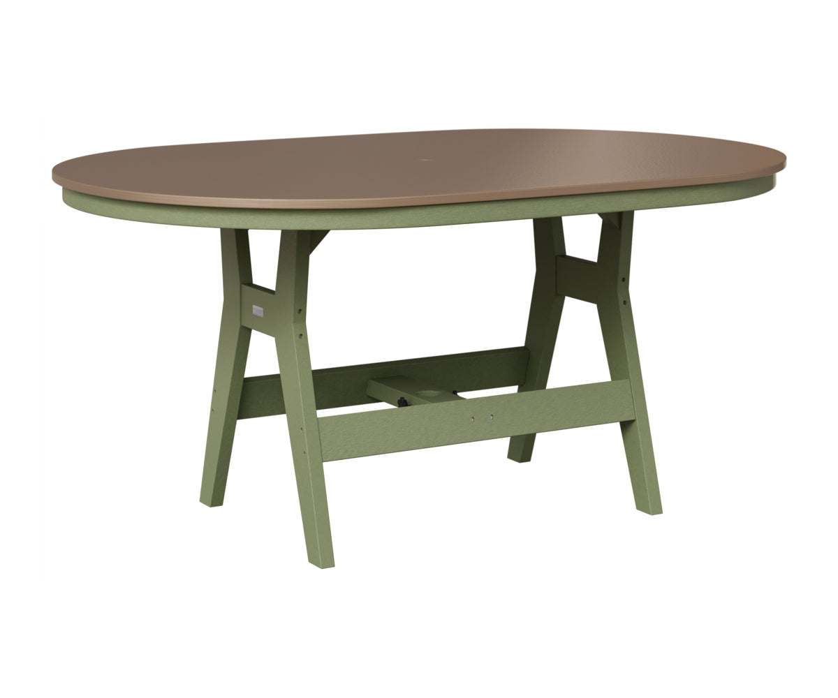 Berlin Gardens Harbor 44" x 64" Oblong Table in Sage, Hammered Bronze top
