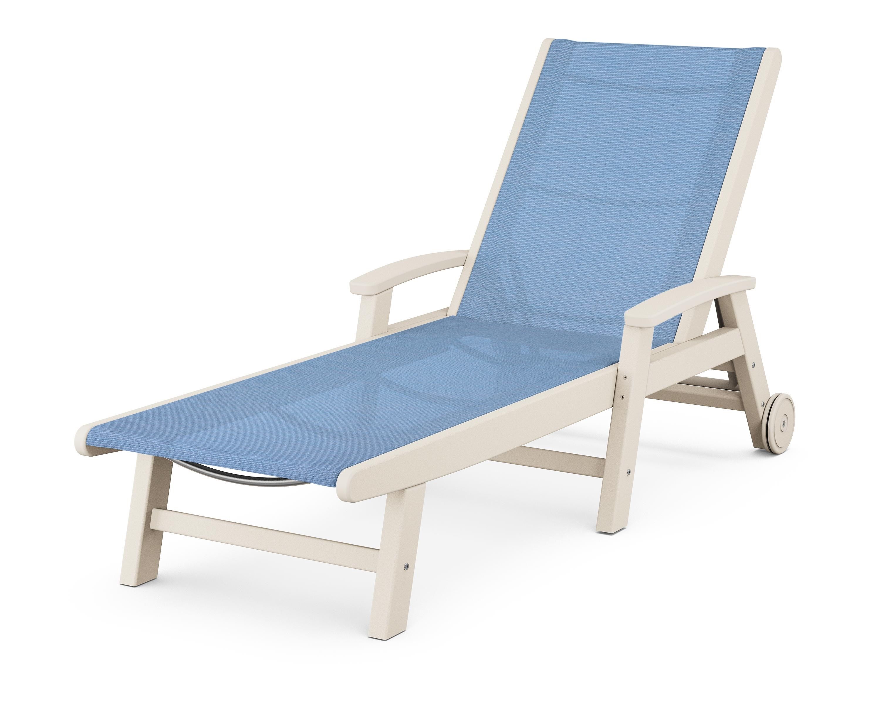 POLYWOOD Coastal Chaise with Wheels