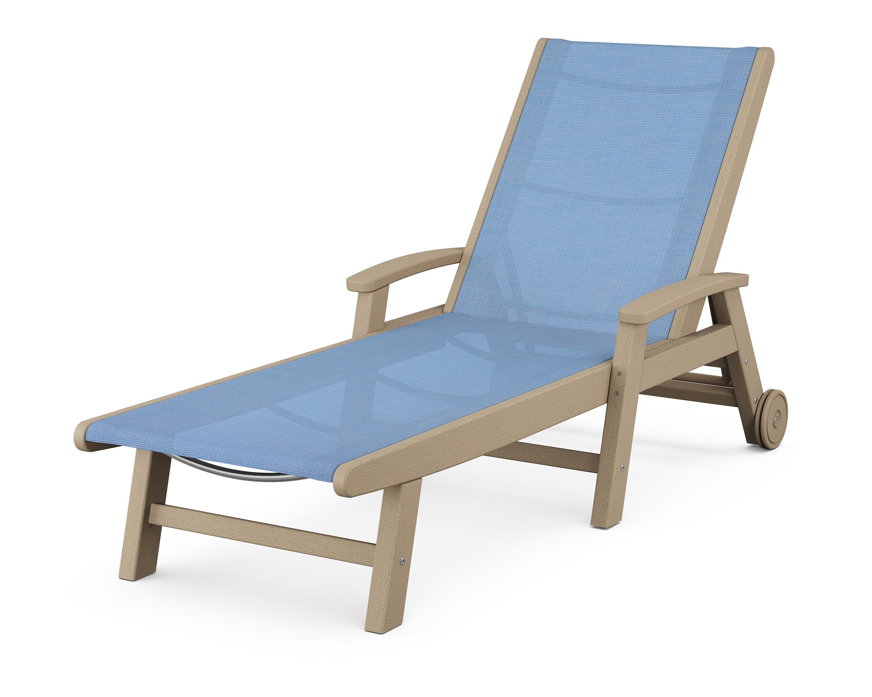 POLYWOOD Coastal Chaise with Wheels