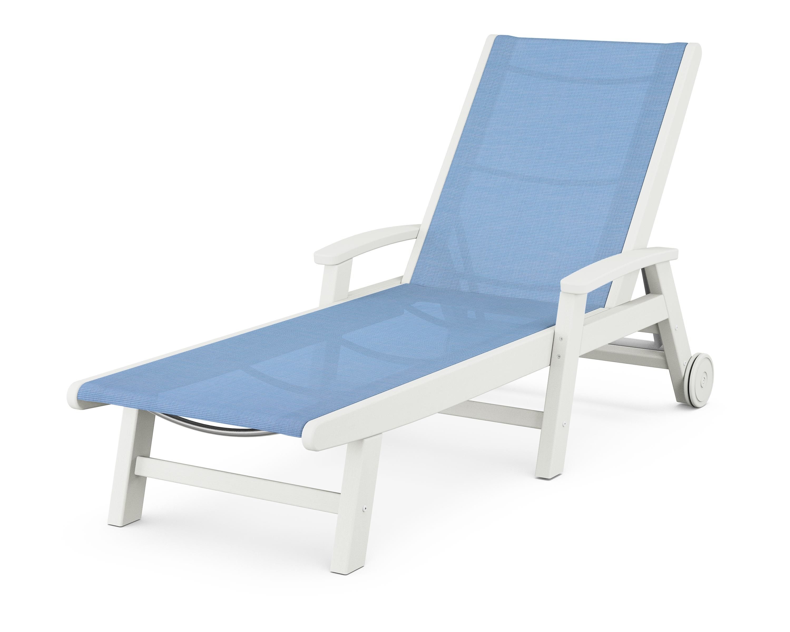 POLYWOOD Coastal Chaise with Wheels