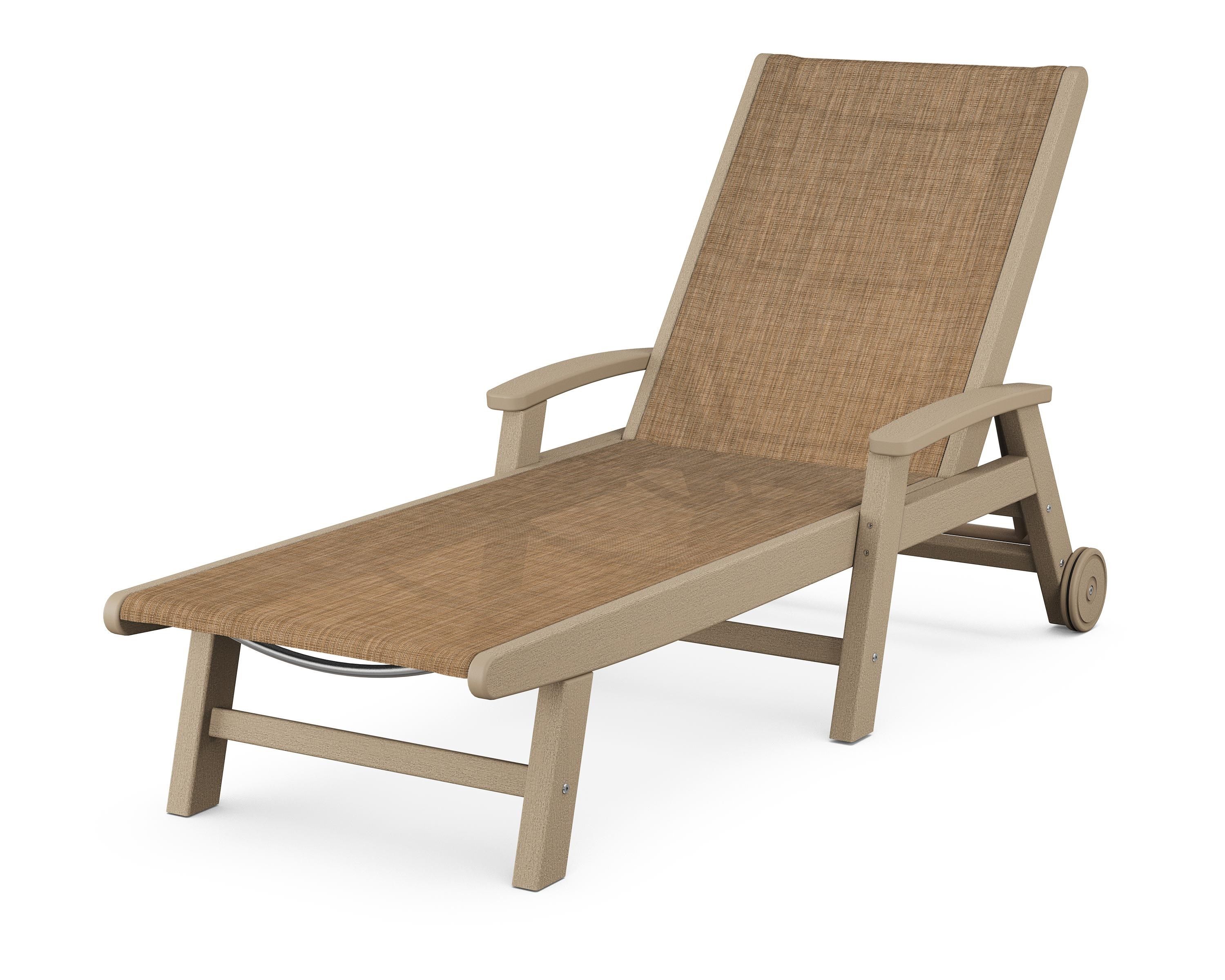 POLYWOOD Coastal Chaise with Wheels
