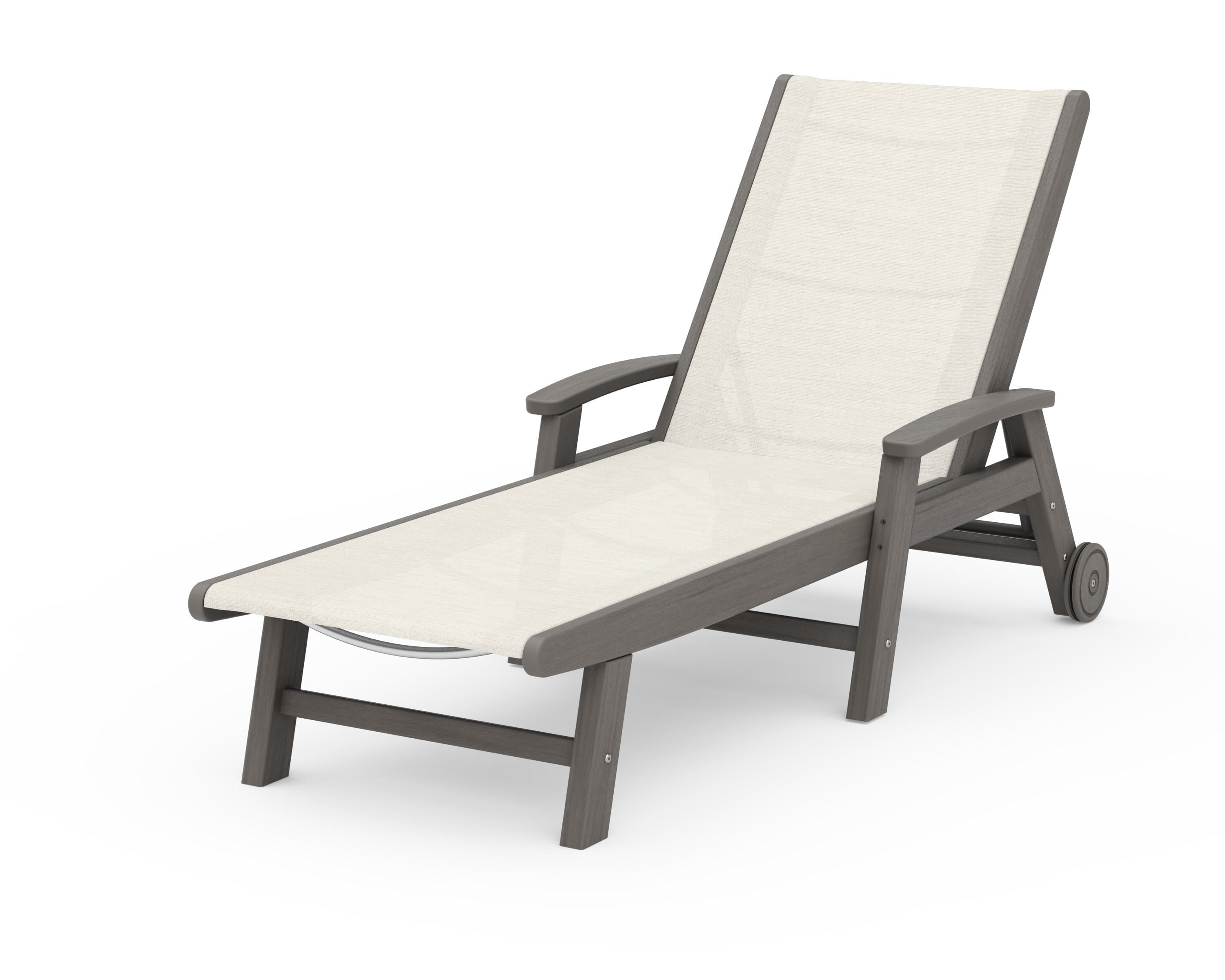 POLYWOOD Coastal Chaise with Wheels