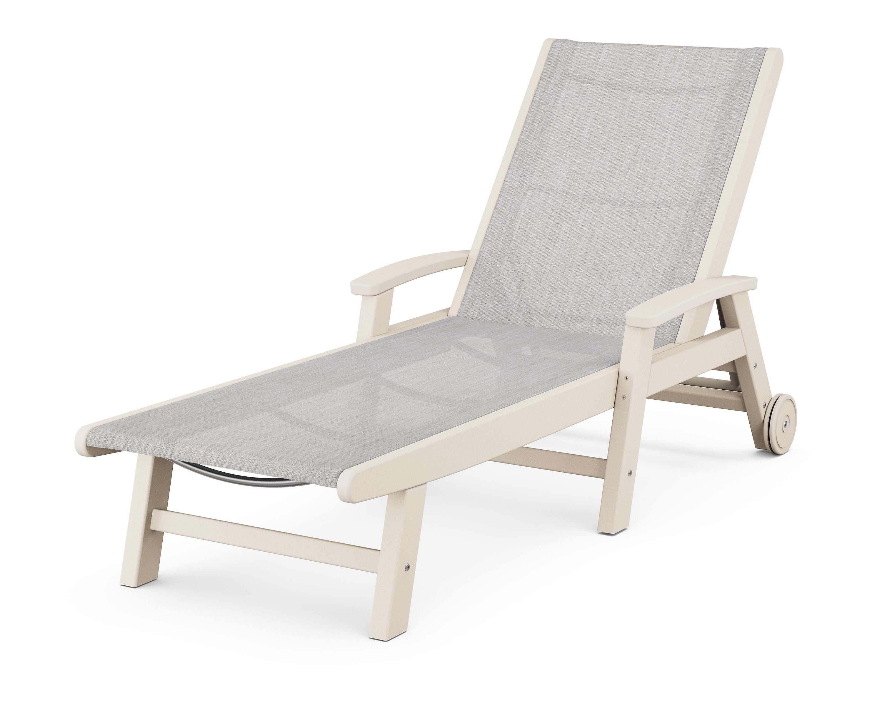 POLYWOOD Coastal Chaise with Wheels