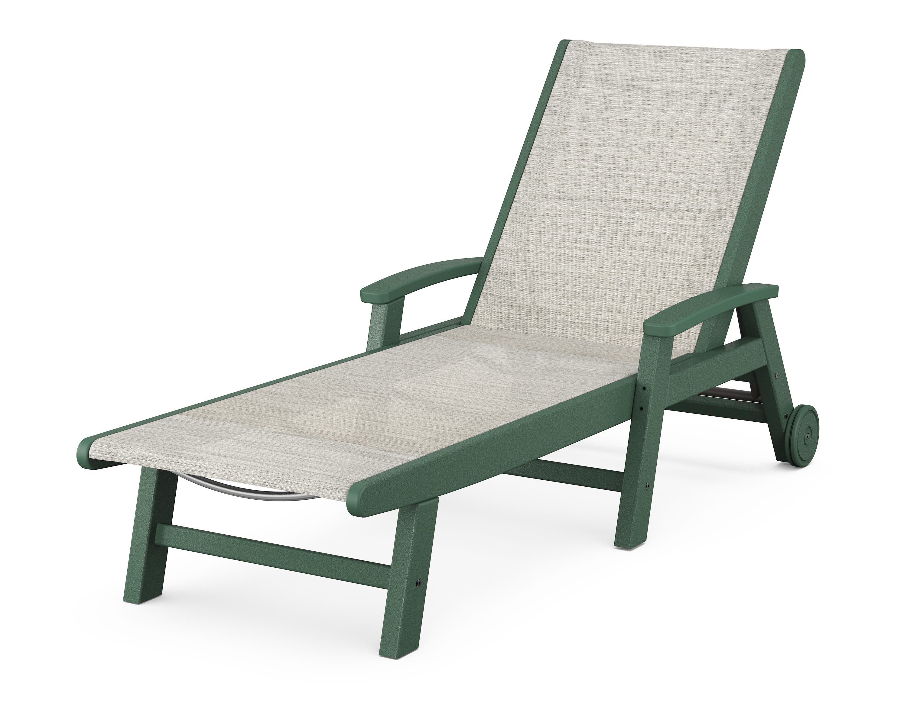 POLYWOOD Coastal Chaise with Wheels