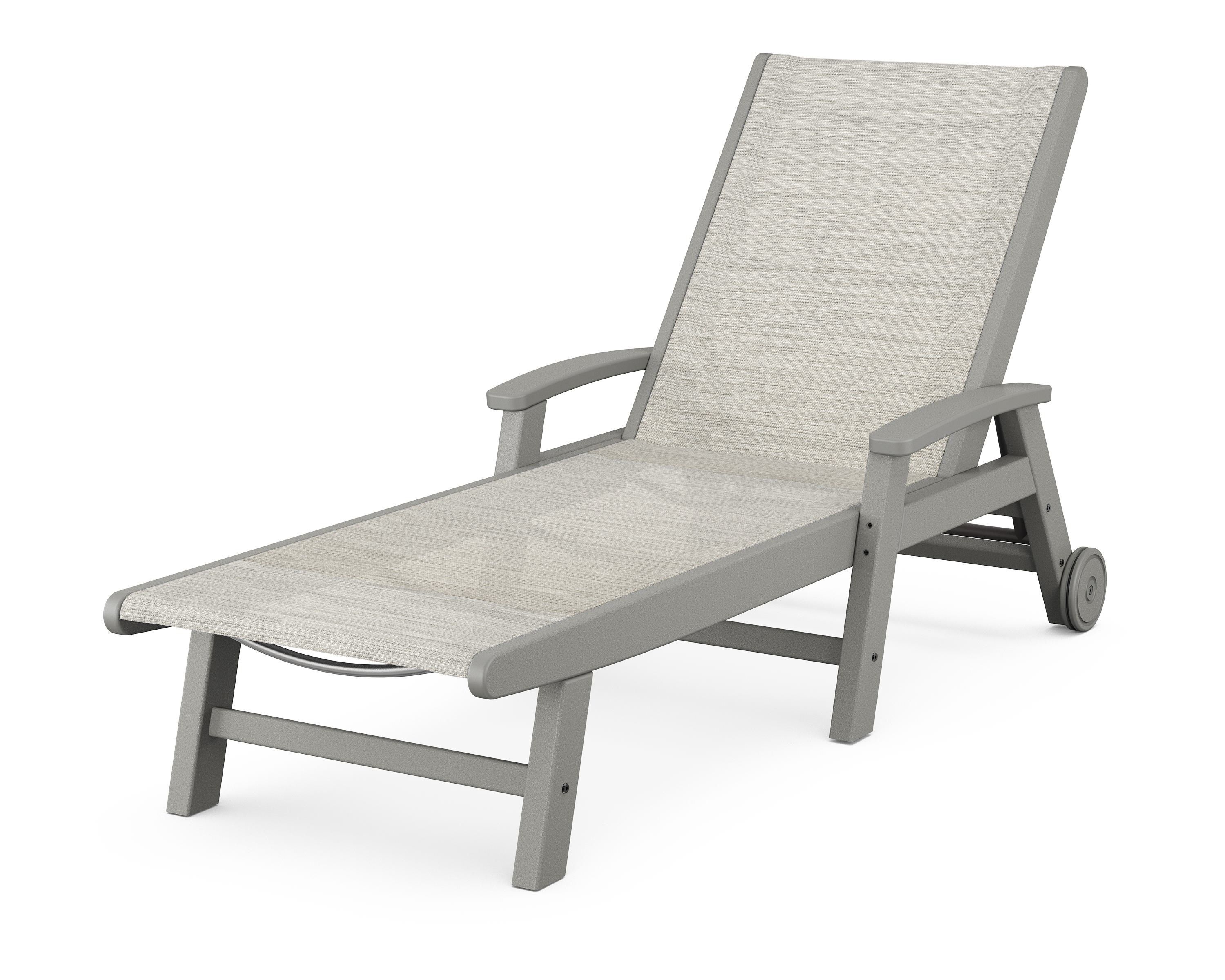 POLYWOOD Coastal Chaise with Wheels