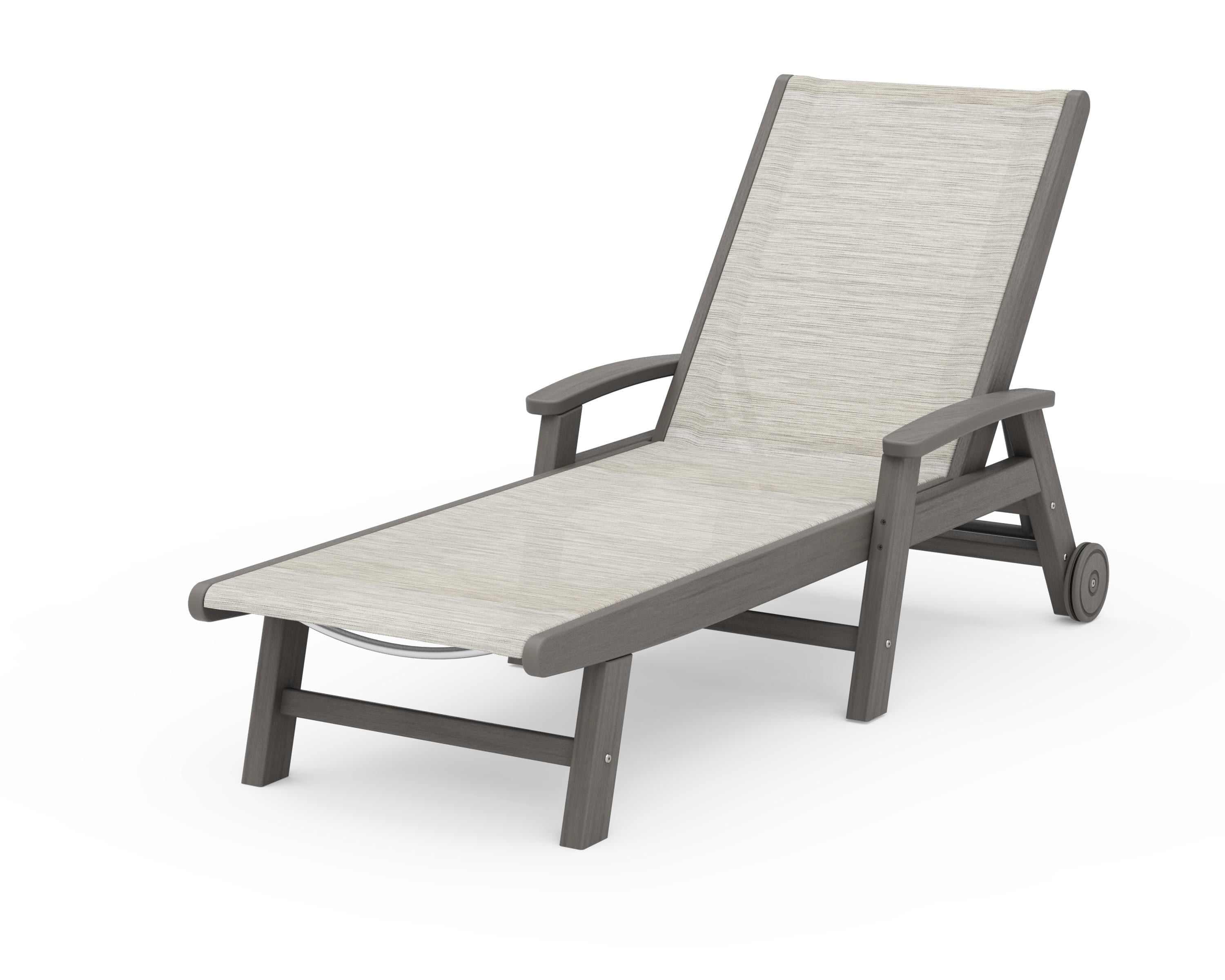 POLYWOOD Coastal Chaise with Wheels