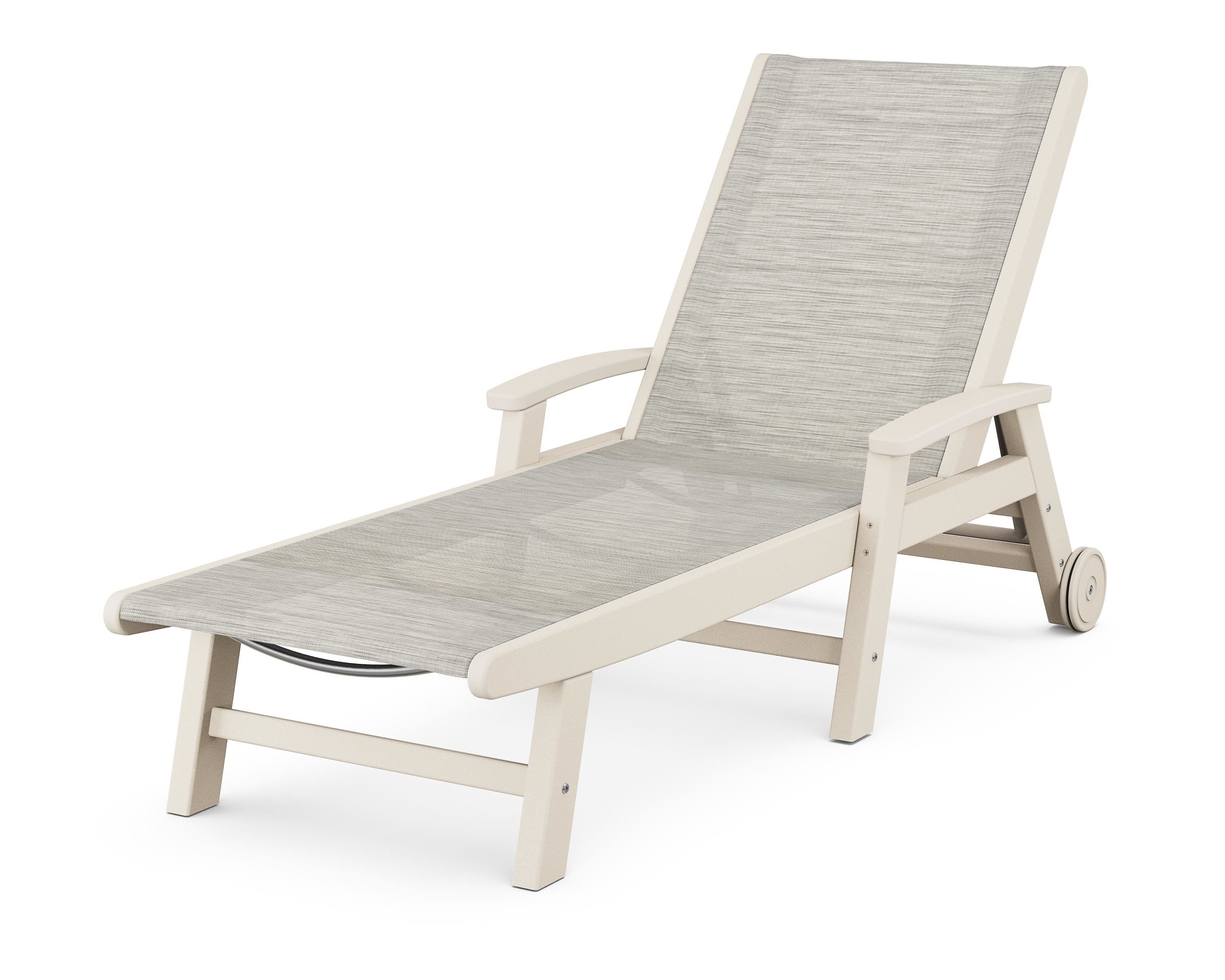 POLYWOOD Coastal Chaise with Wheels
