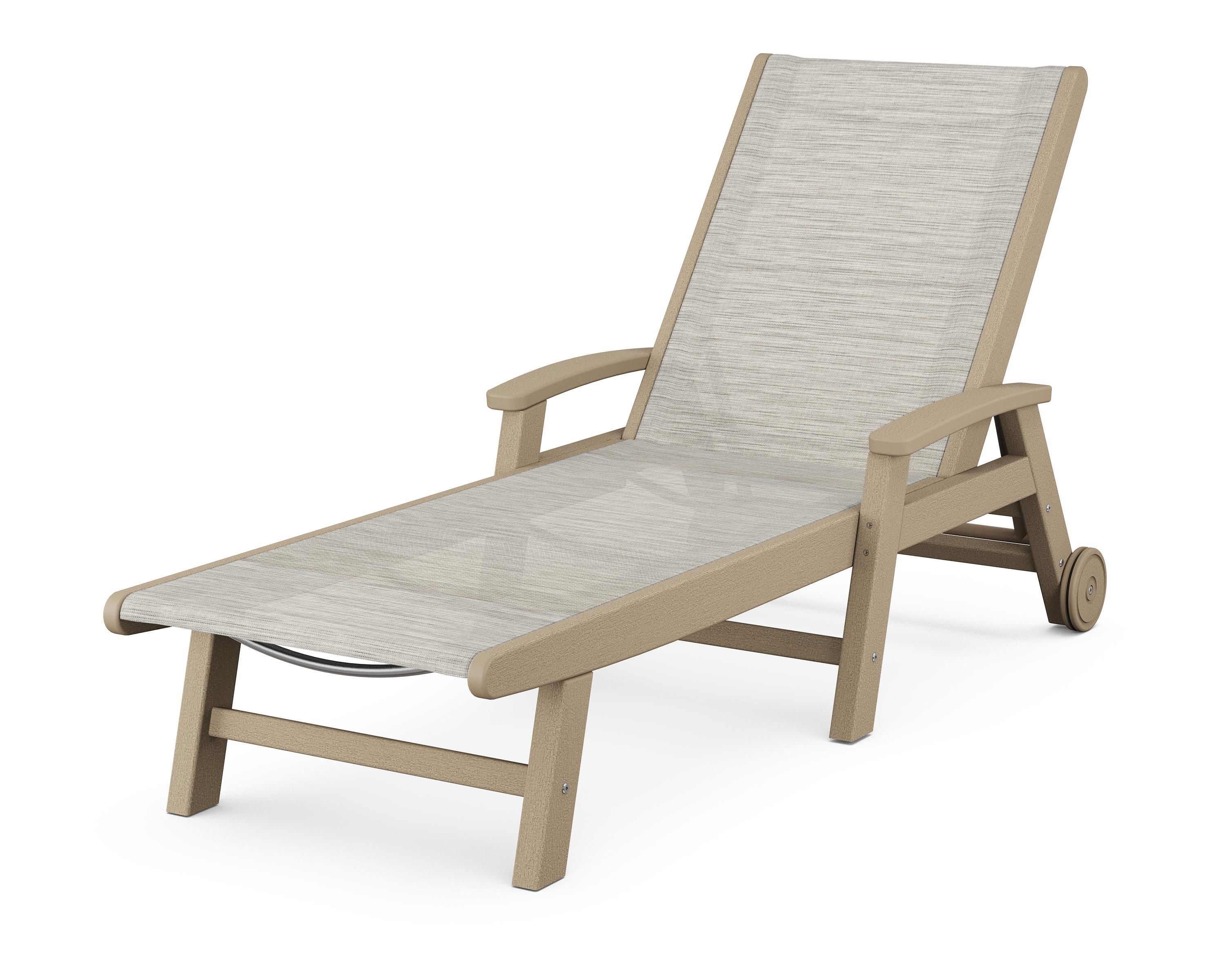 POLYWOOD Coastal Chaise with Wheels