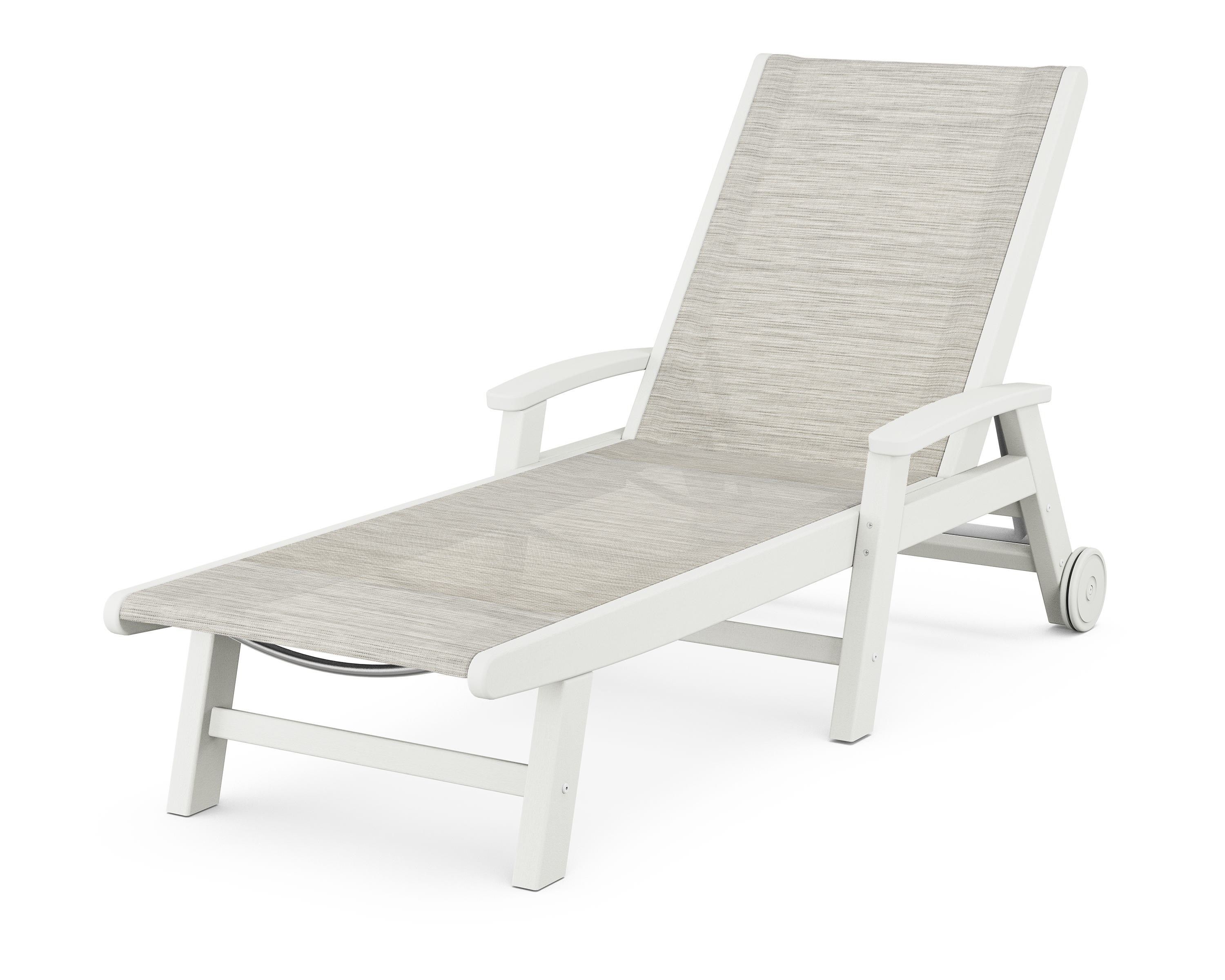POLYWOOD Coastal Chaise with Wheels