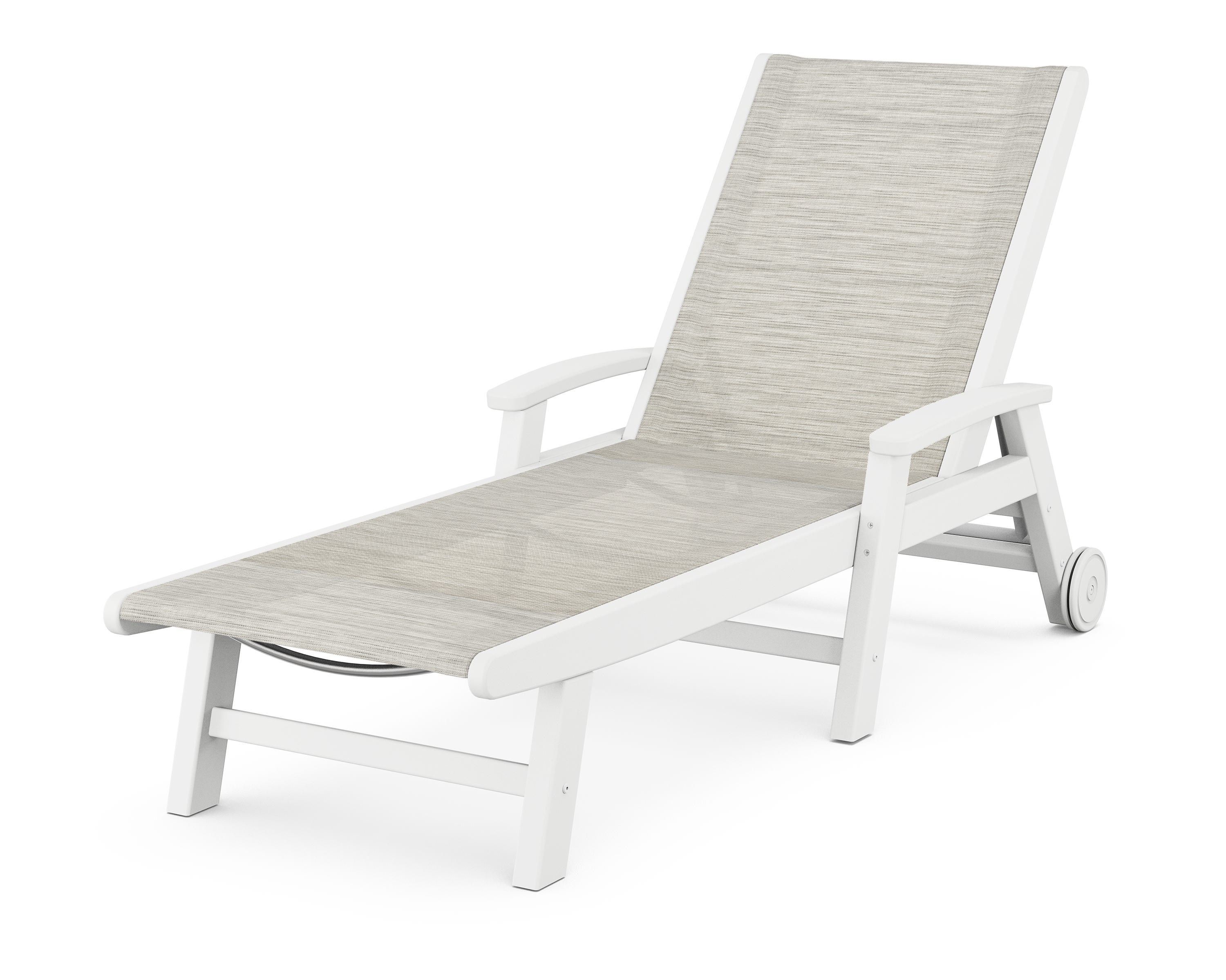 POLYWOOD Coastal Chaise with Wheels