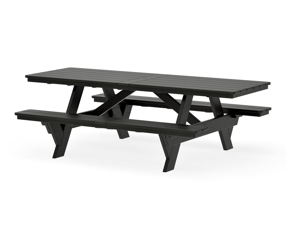 POLYWOOD Rockford 98” ADA Picnic Table in Black