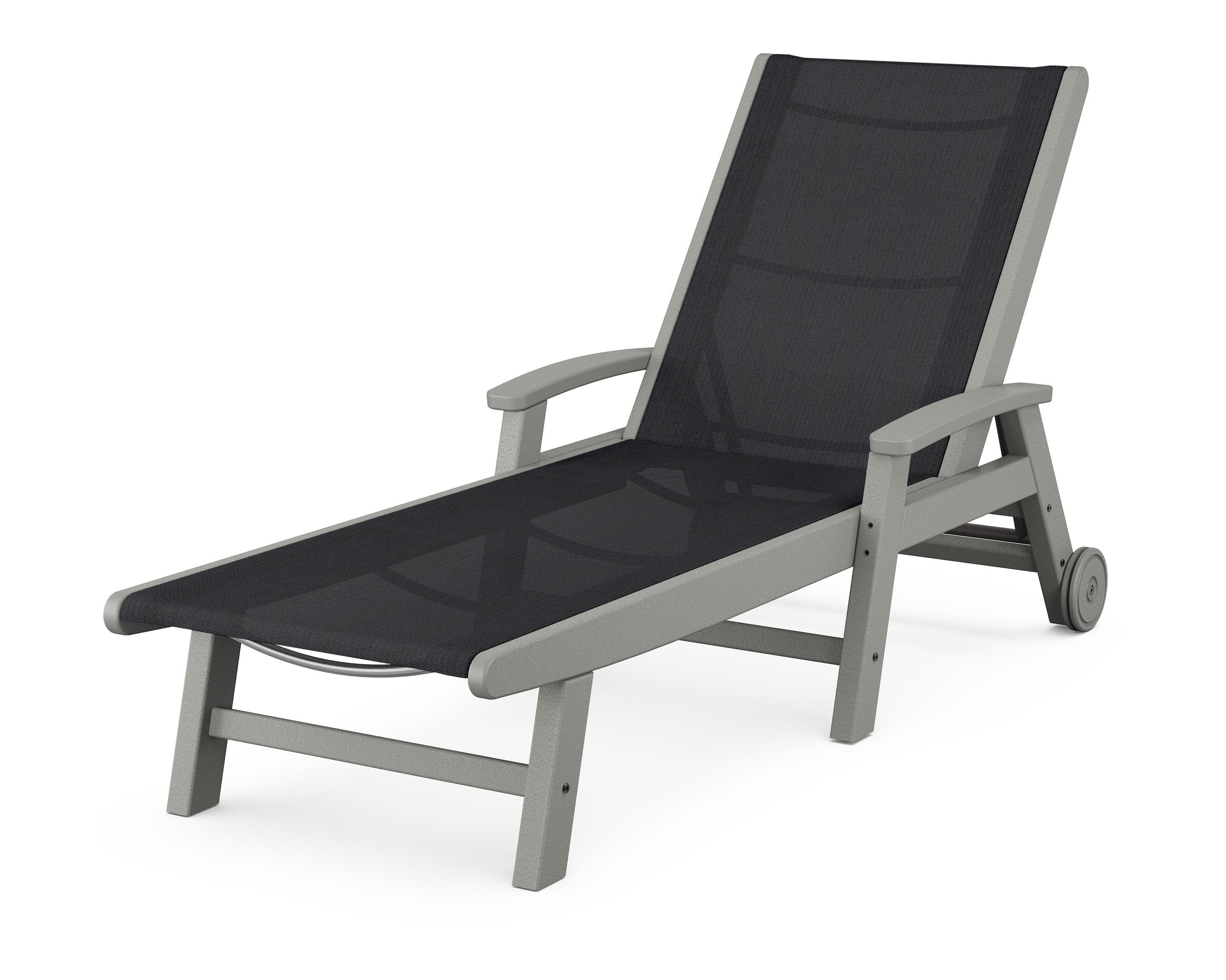 POLYWOOD Coastal Chaise with Wheels