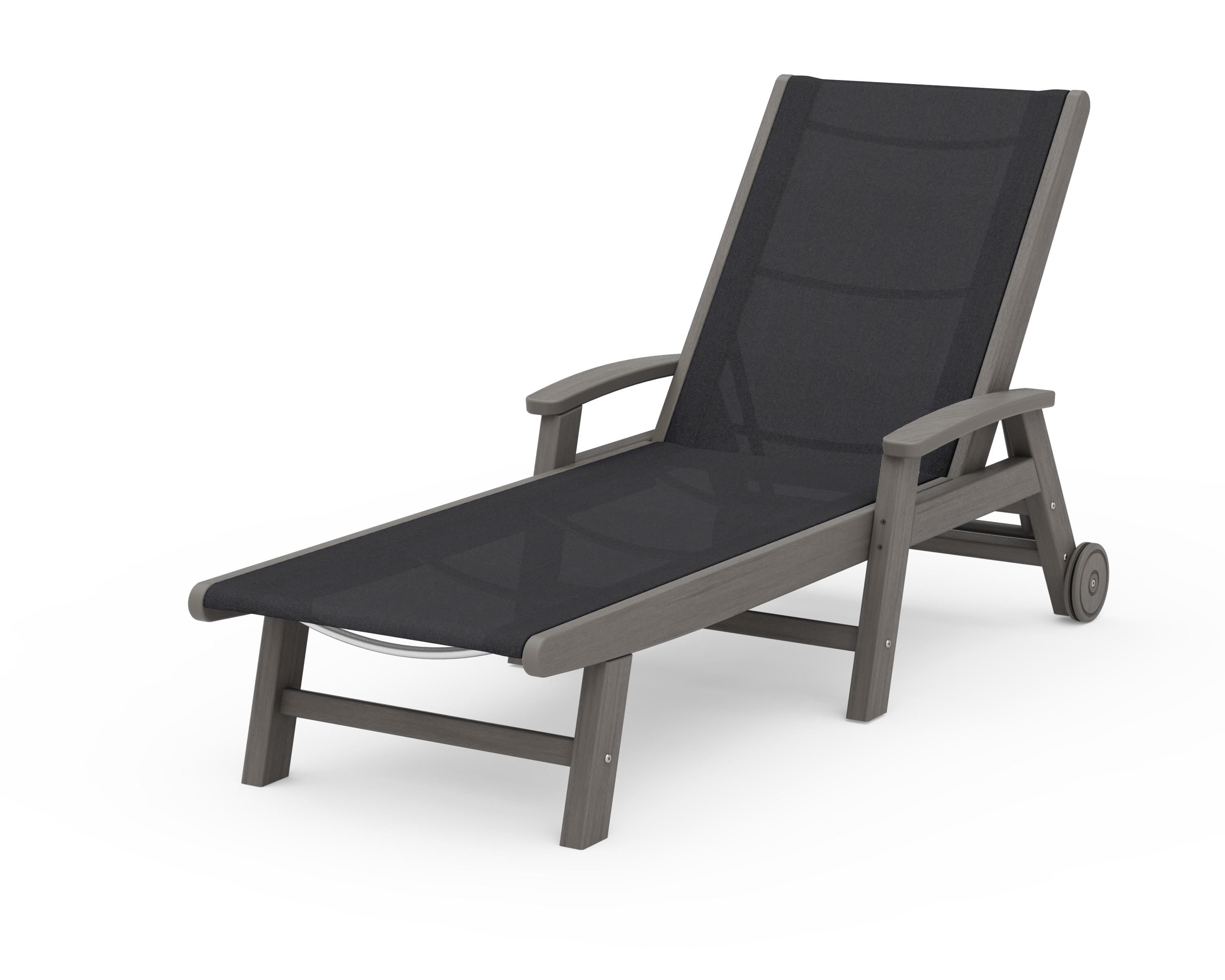 POLYWOOD Coastal Chaise with Wheels