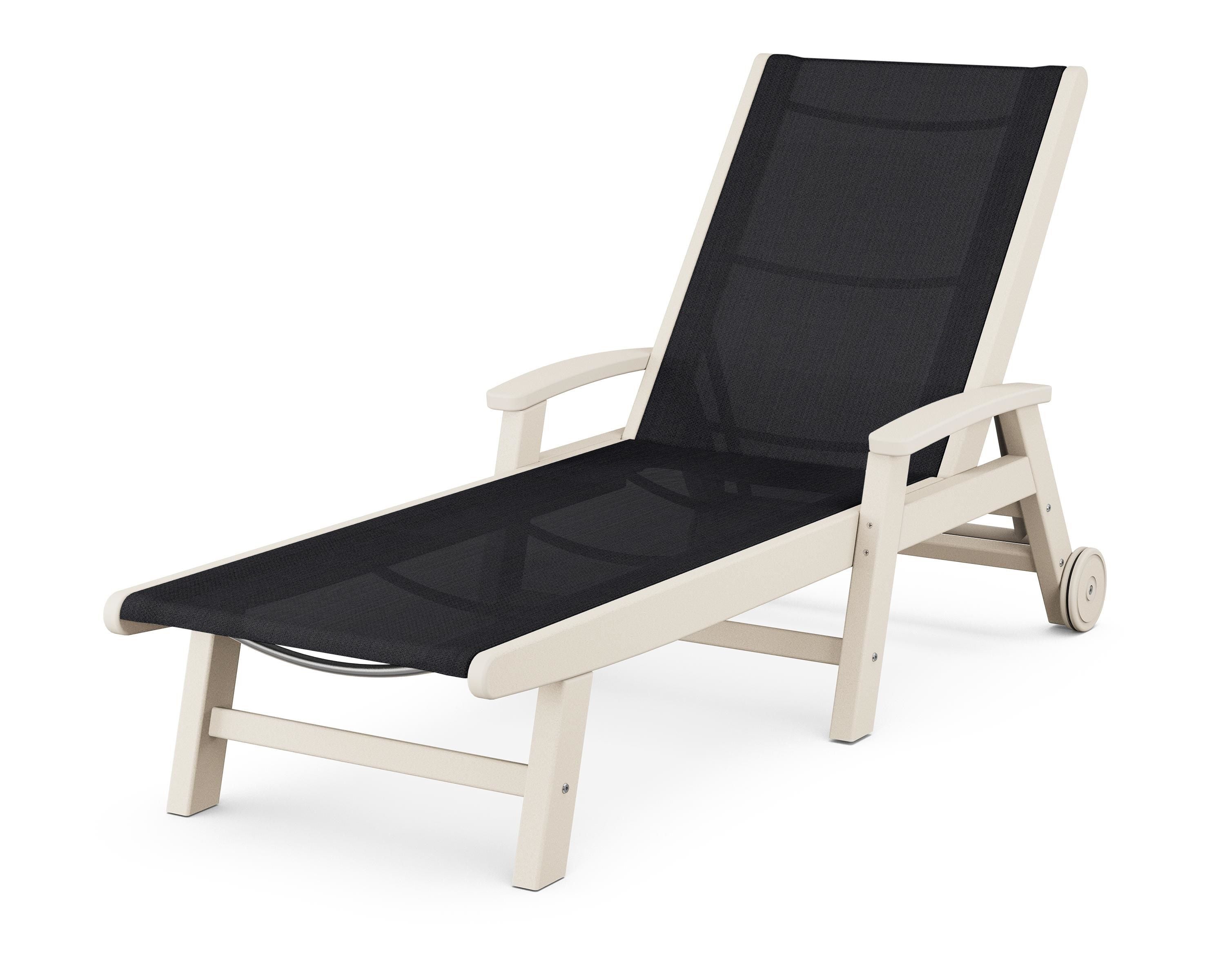 POLYWOOD Coastal Chaise with Wheels