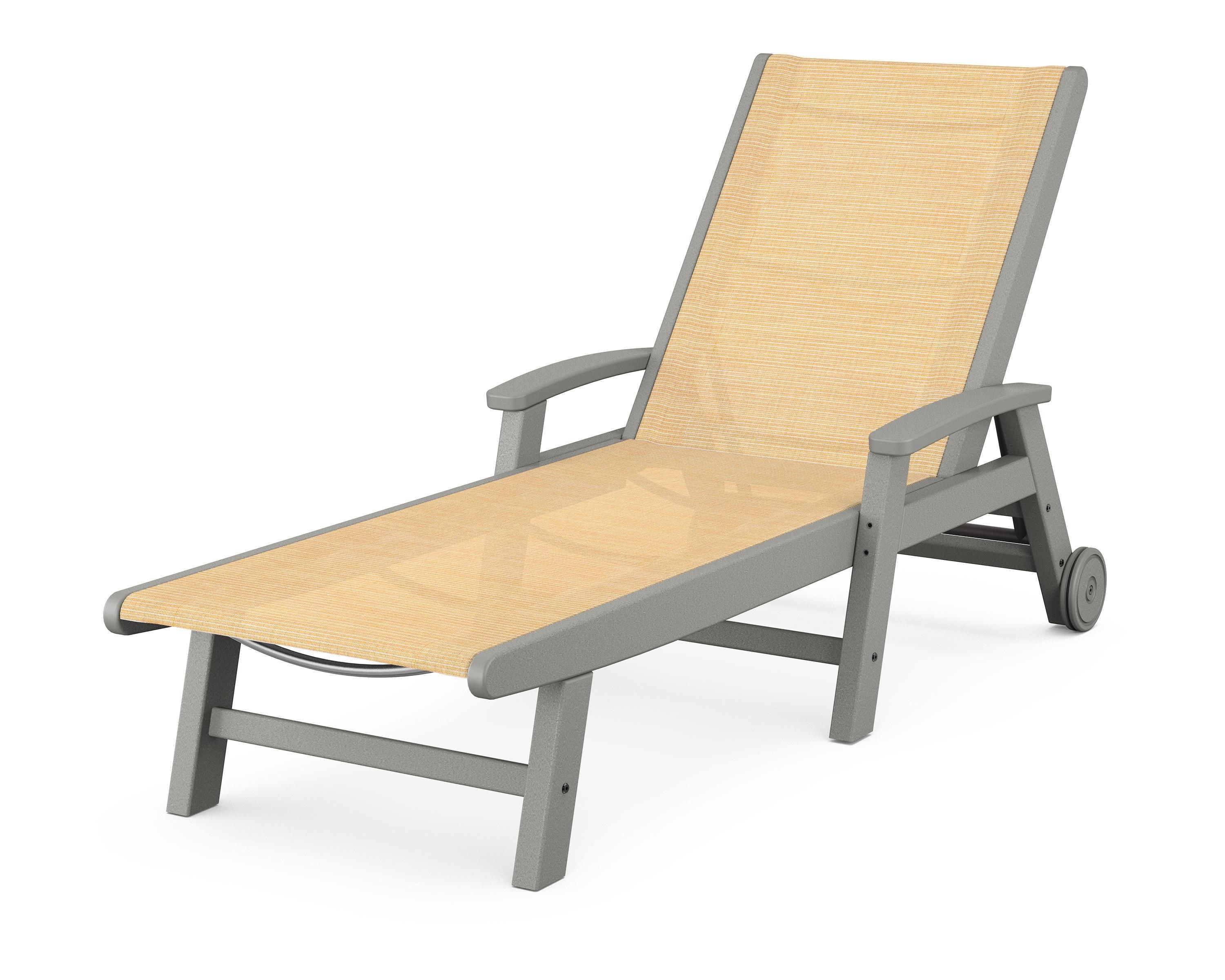 POLYWOOD Coastal Chaise with Wheels