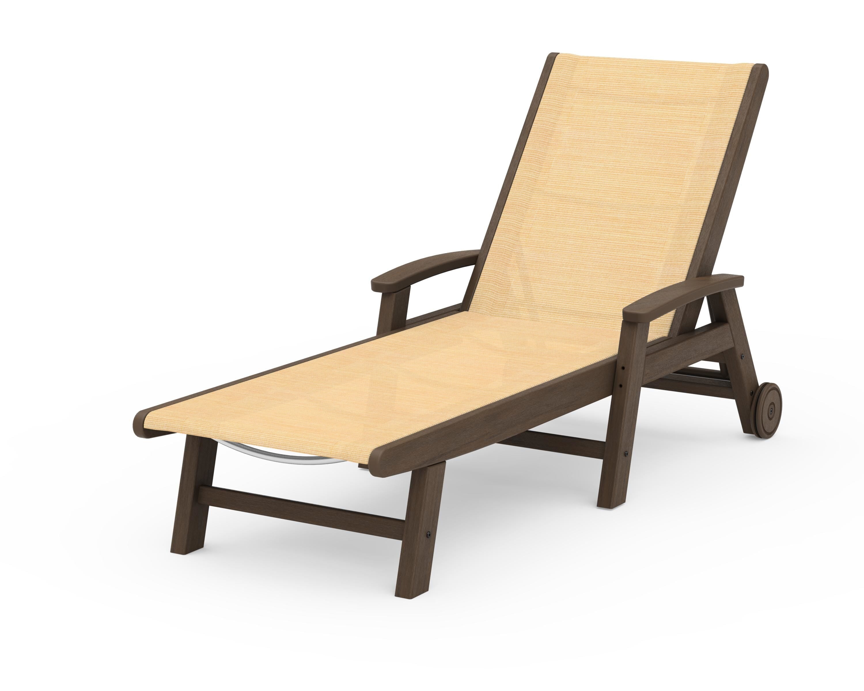 POLYWOOD Coastal Chaise with Wheels
