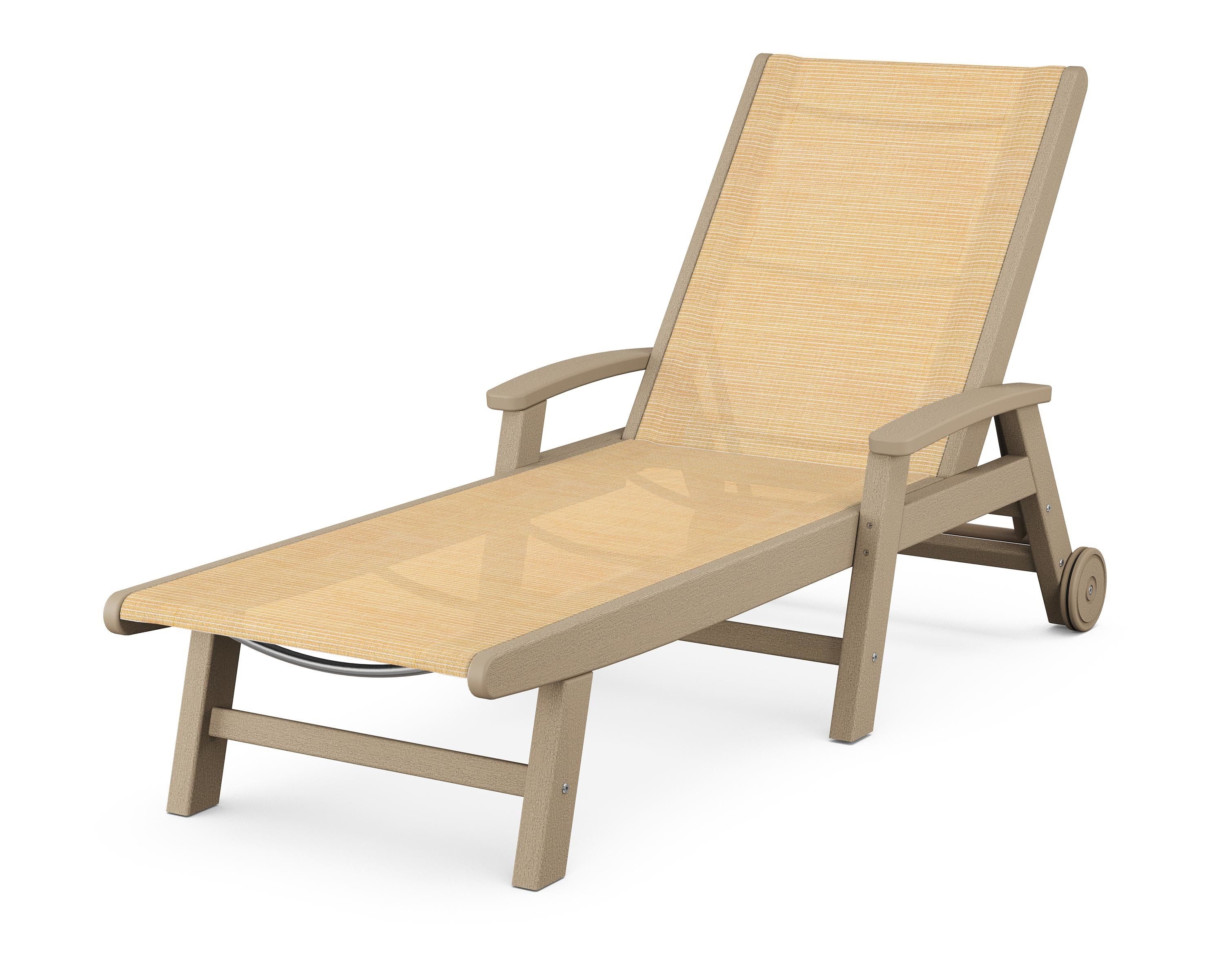 POLYWOOD Coastal Chaise with Wheels