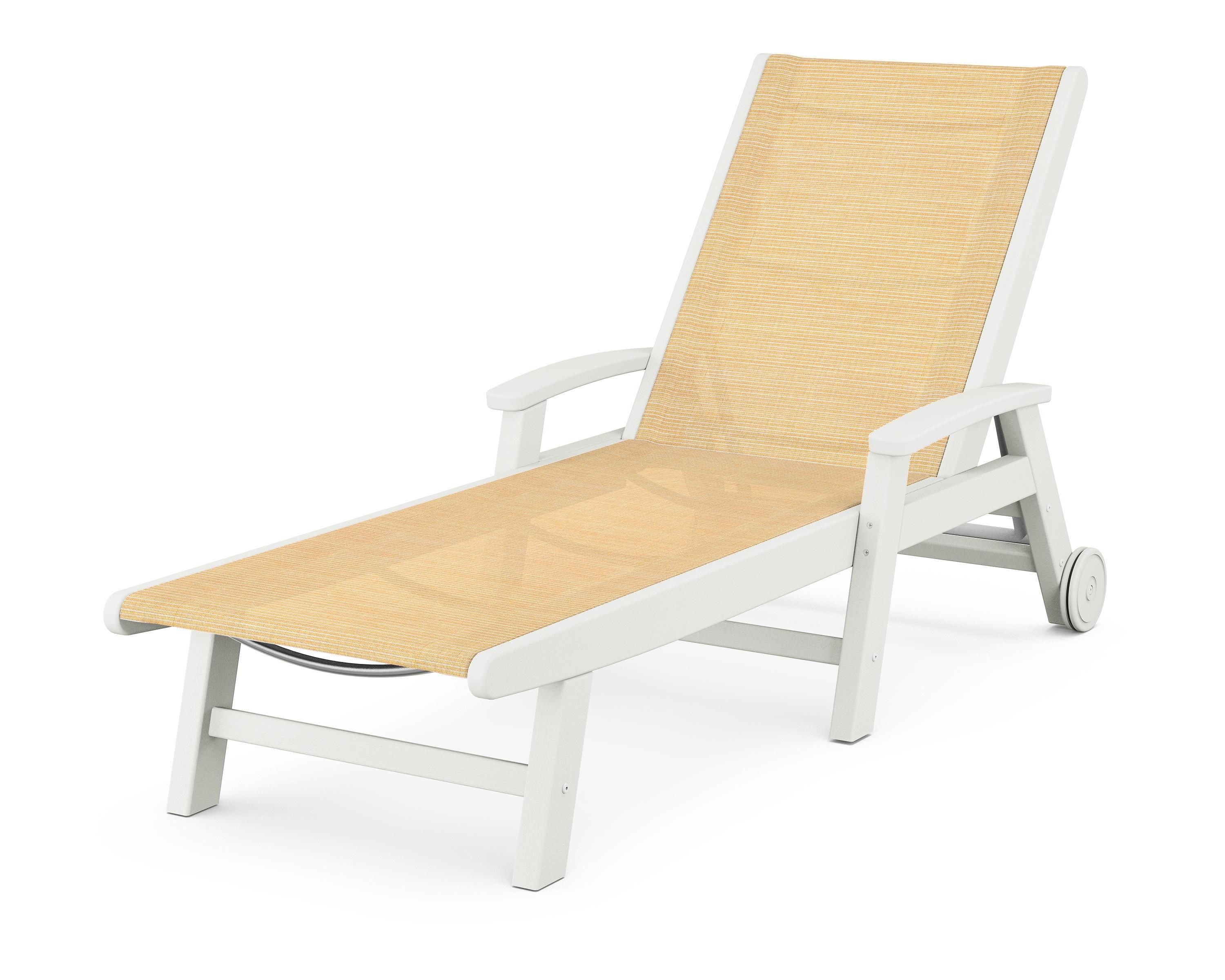POLYWOOD Coastal Chaise with Wheels