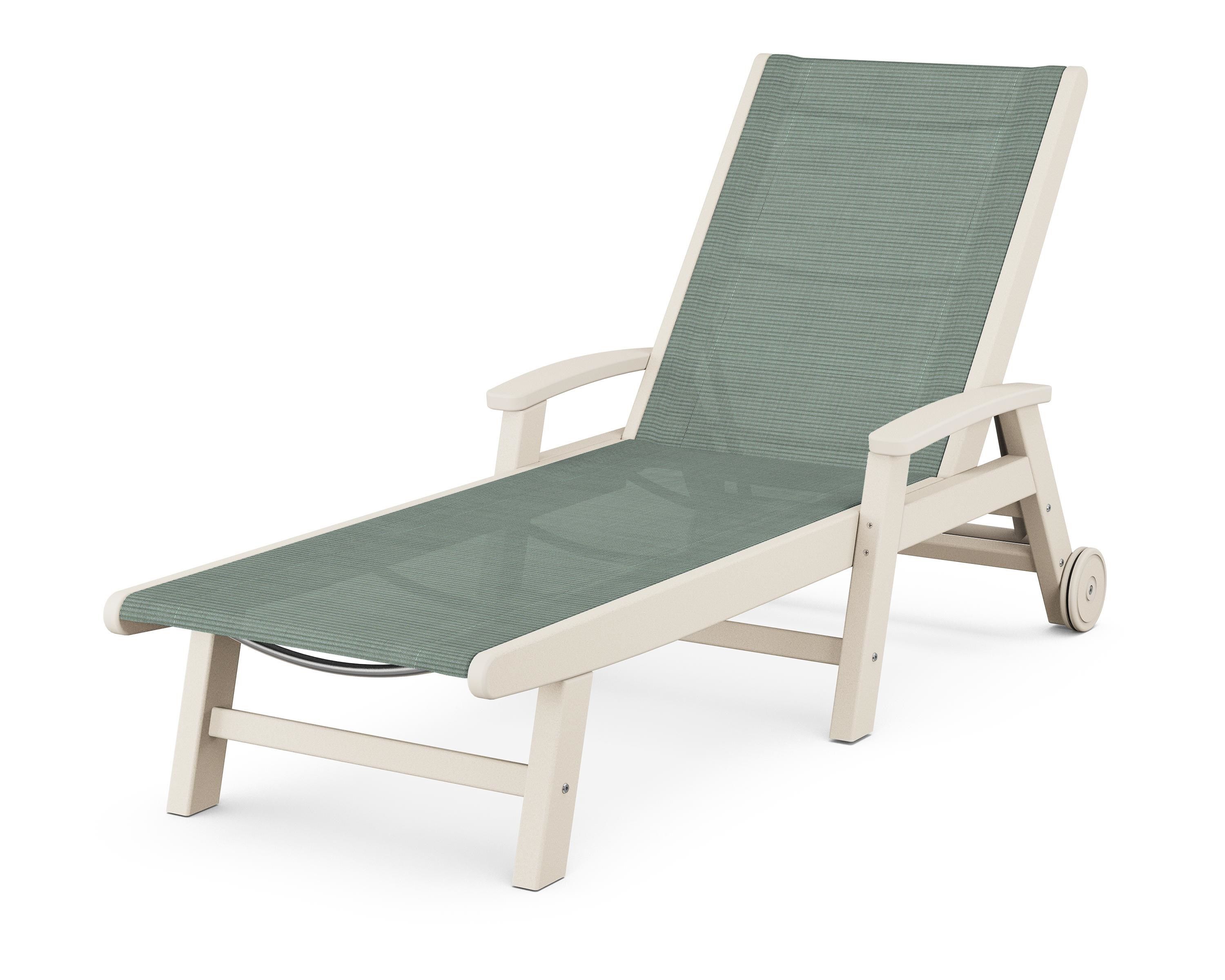 POLYWOOD Coastal Chaise with Wheels