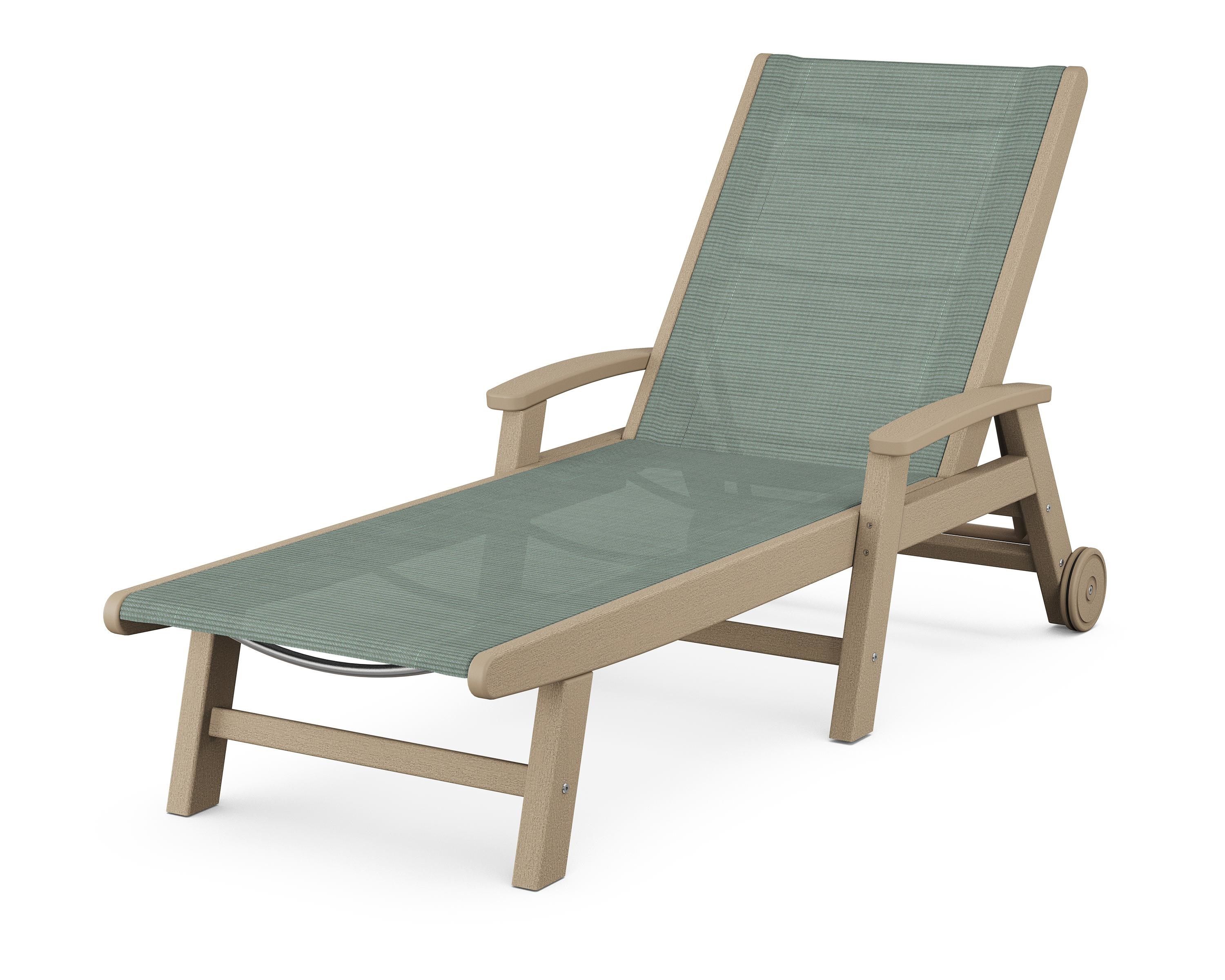 POLYWOOD Coastal Chaise with Wheels