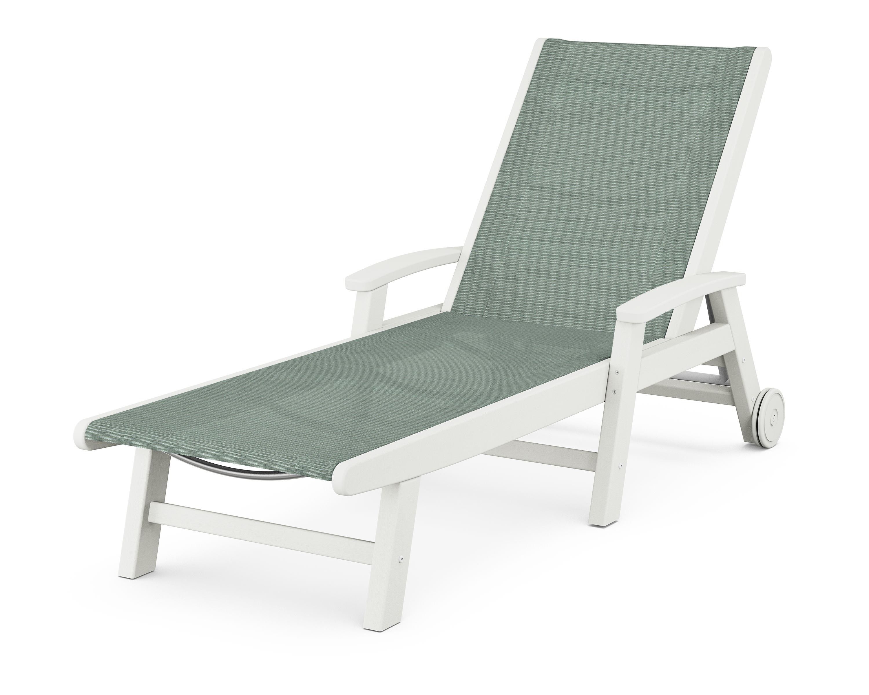 POLYWOOD Coastal Chaise with Wheels