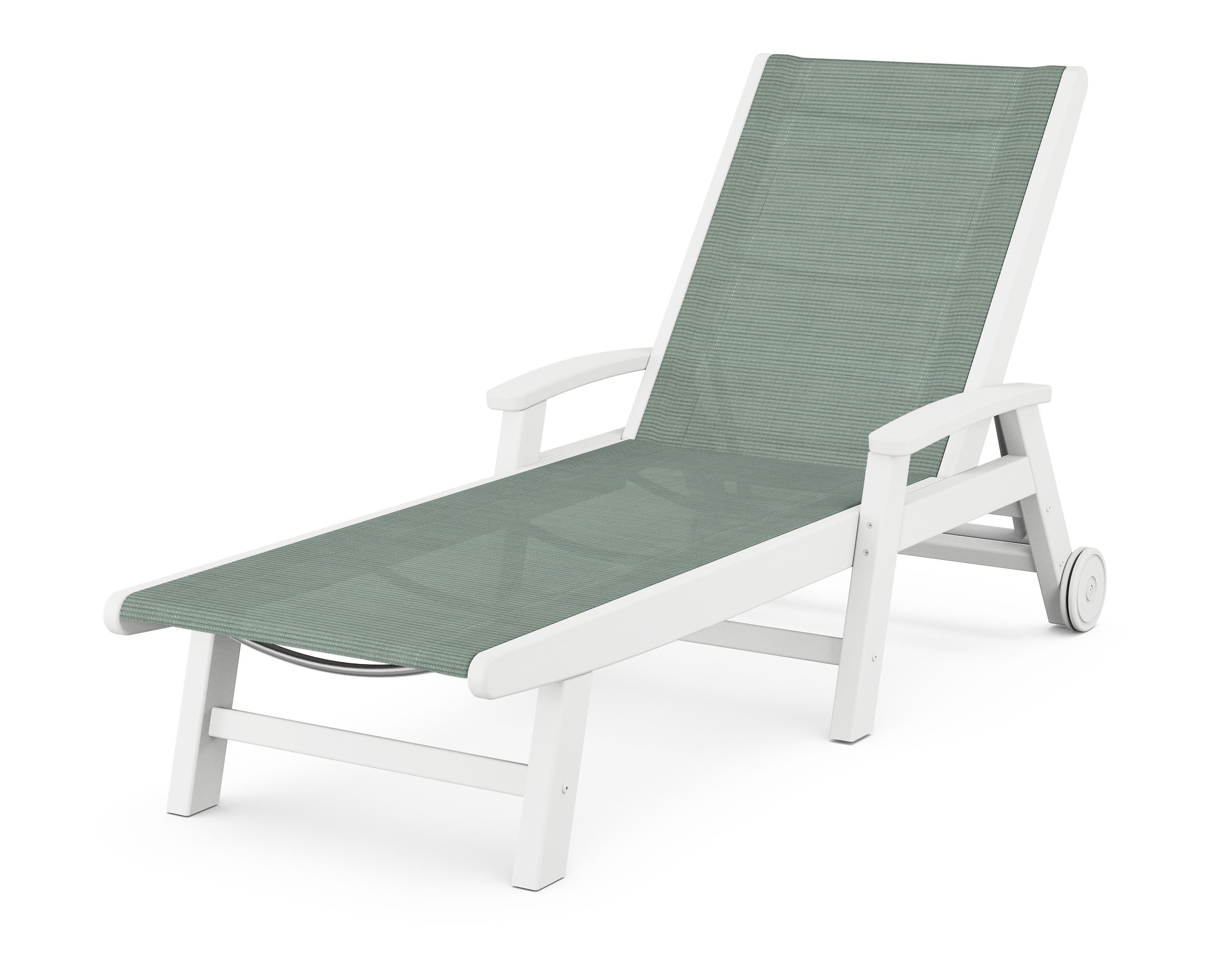 POLYWOOD Coastal Chaise with Wheels