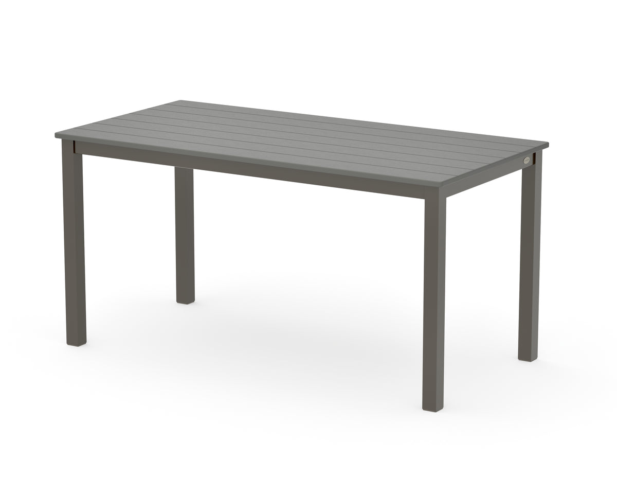 POLYWOOD Main Street 30 x 60 Dining Table in Bronze / Slate Grey